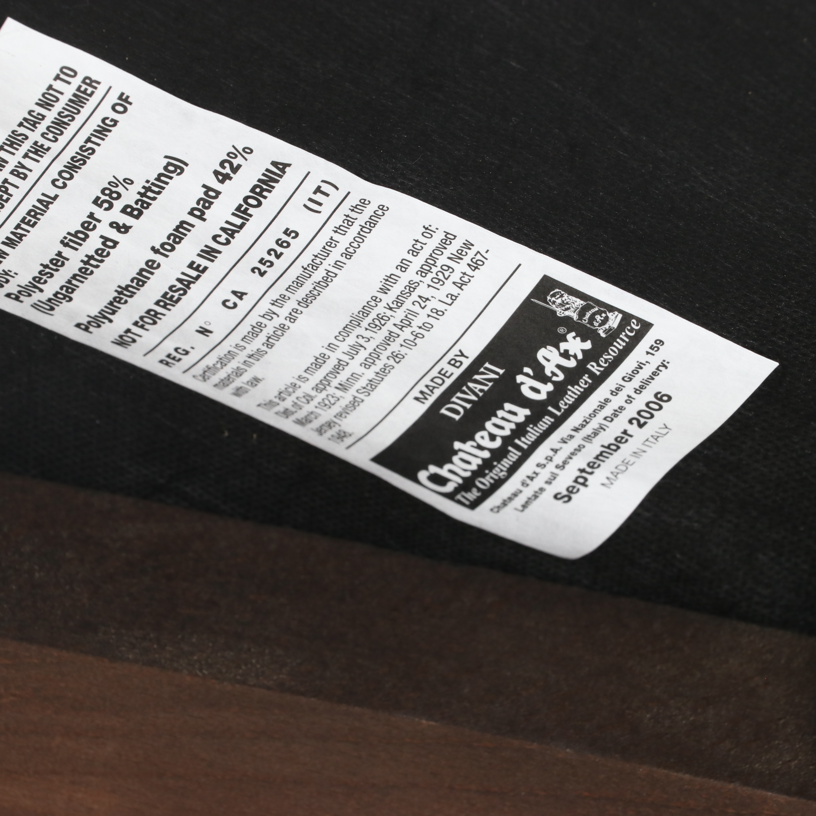 Divani Chateau d'Ax Italian Leather Arm Chair with Ottoman