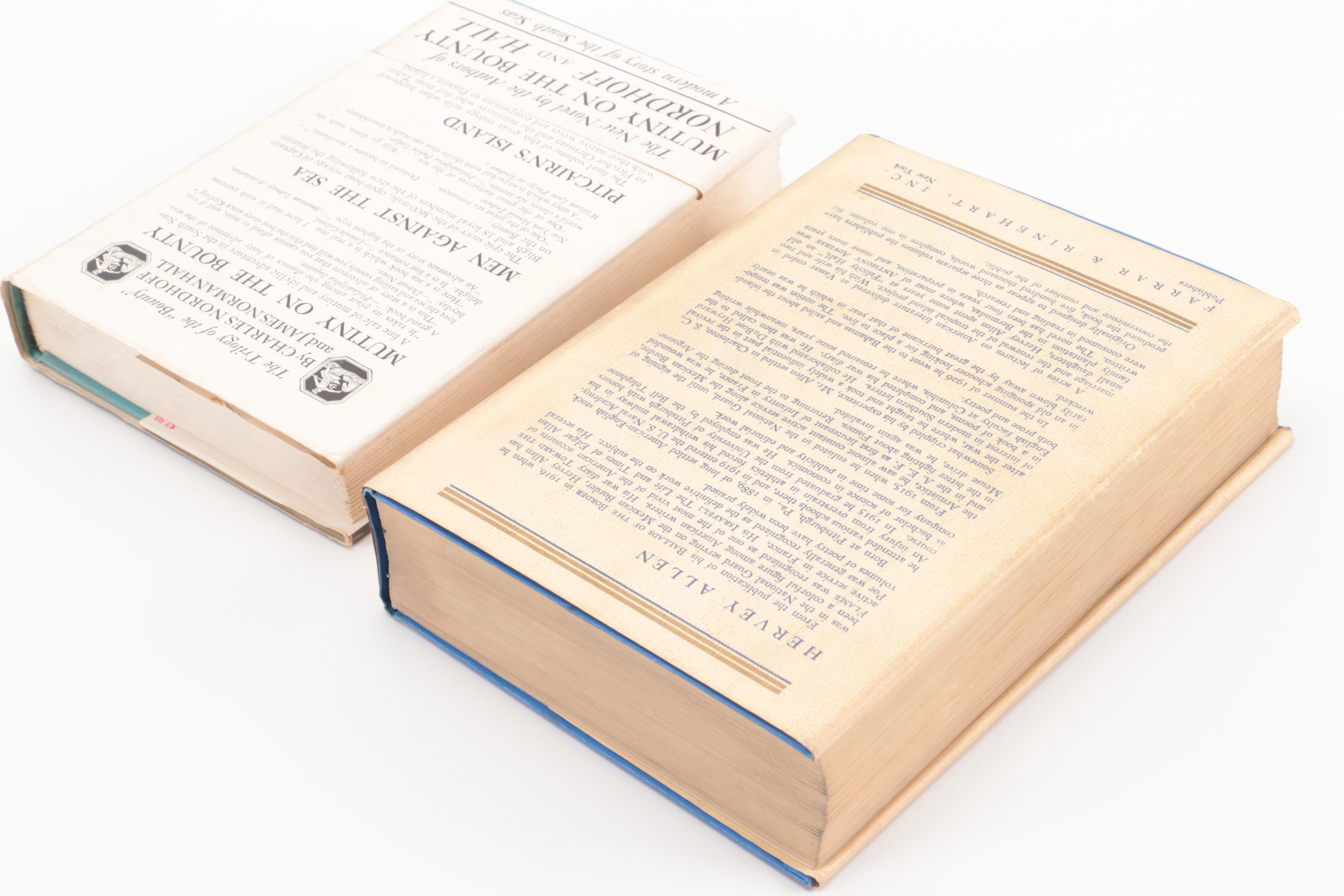 First Edition "Hurricane" by Nordhoff and Hall and "Anthony Adverse" by Allen