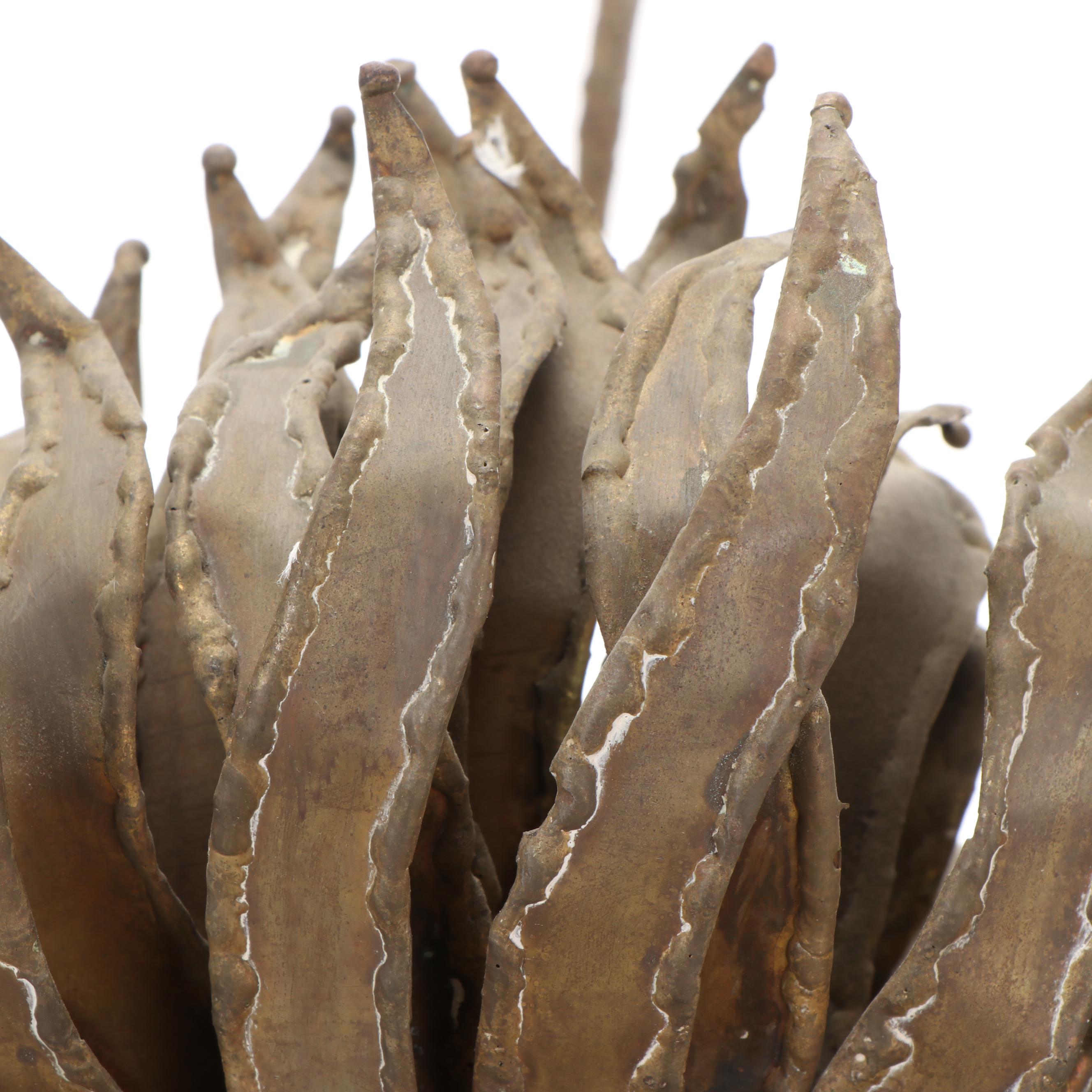 Repoussé Metal Lion Sculpture, 21st Century