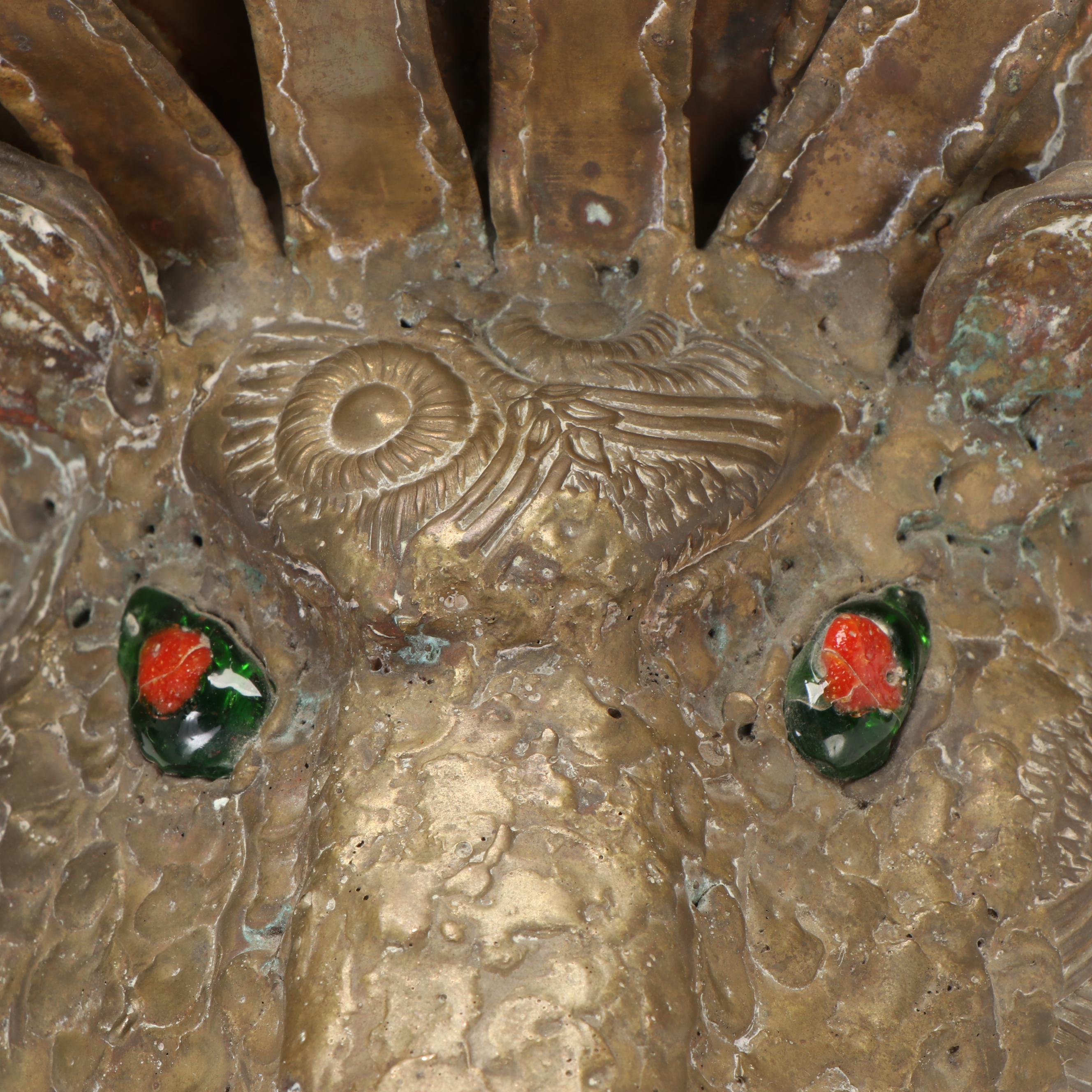 Repoussé Metal Lion Sculpture, 21st Century