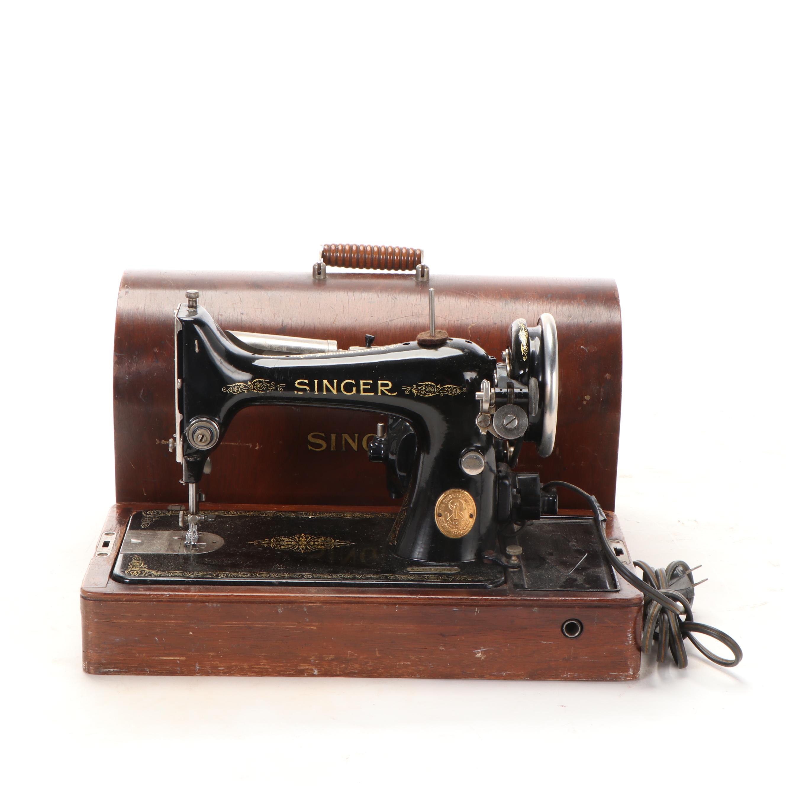 Singer No. 99 Portable Electric Sewing Machine Vintage, circa 1929