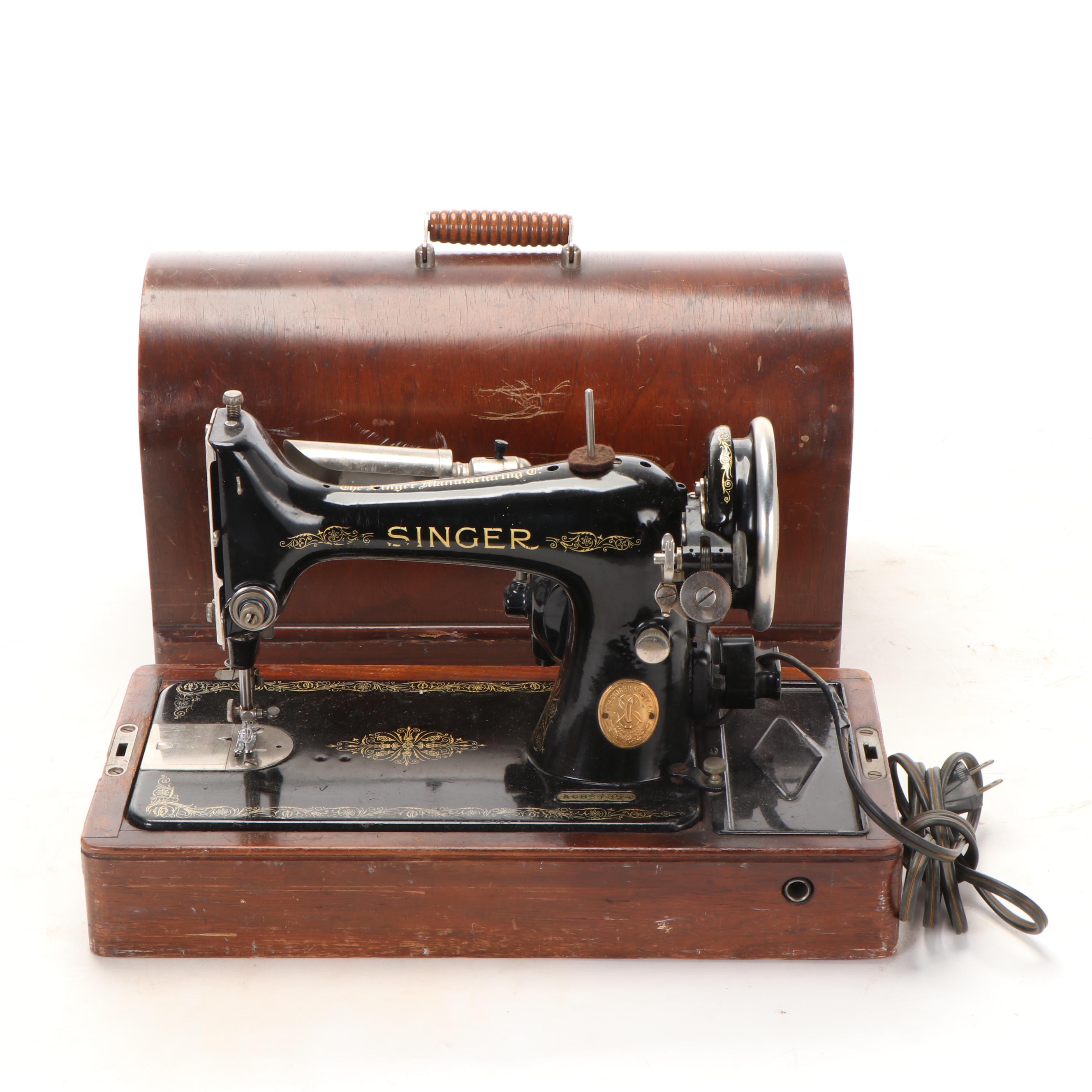 Singer No. 99 Portable Electric Sewing Machine Vintage, circa 1929