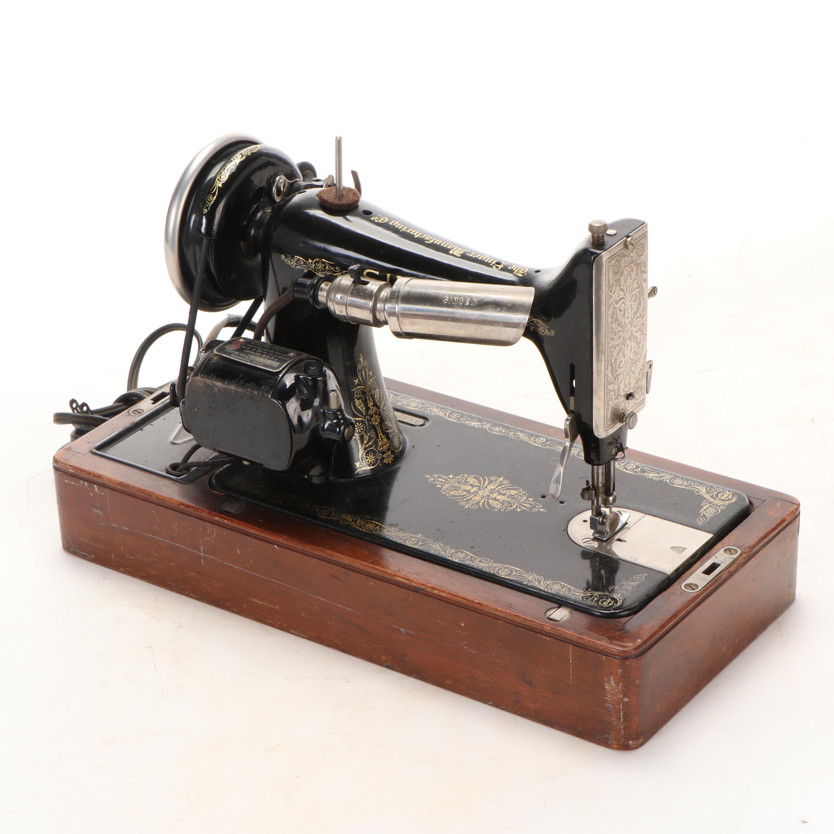 Singer No. 99 Portable Electric Sewing Machine Vintage, circa 1929