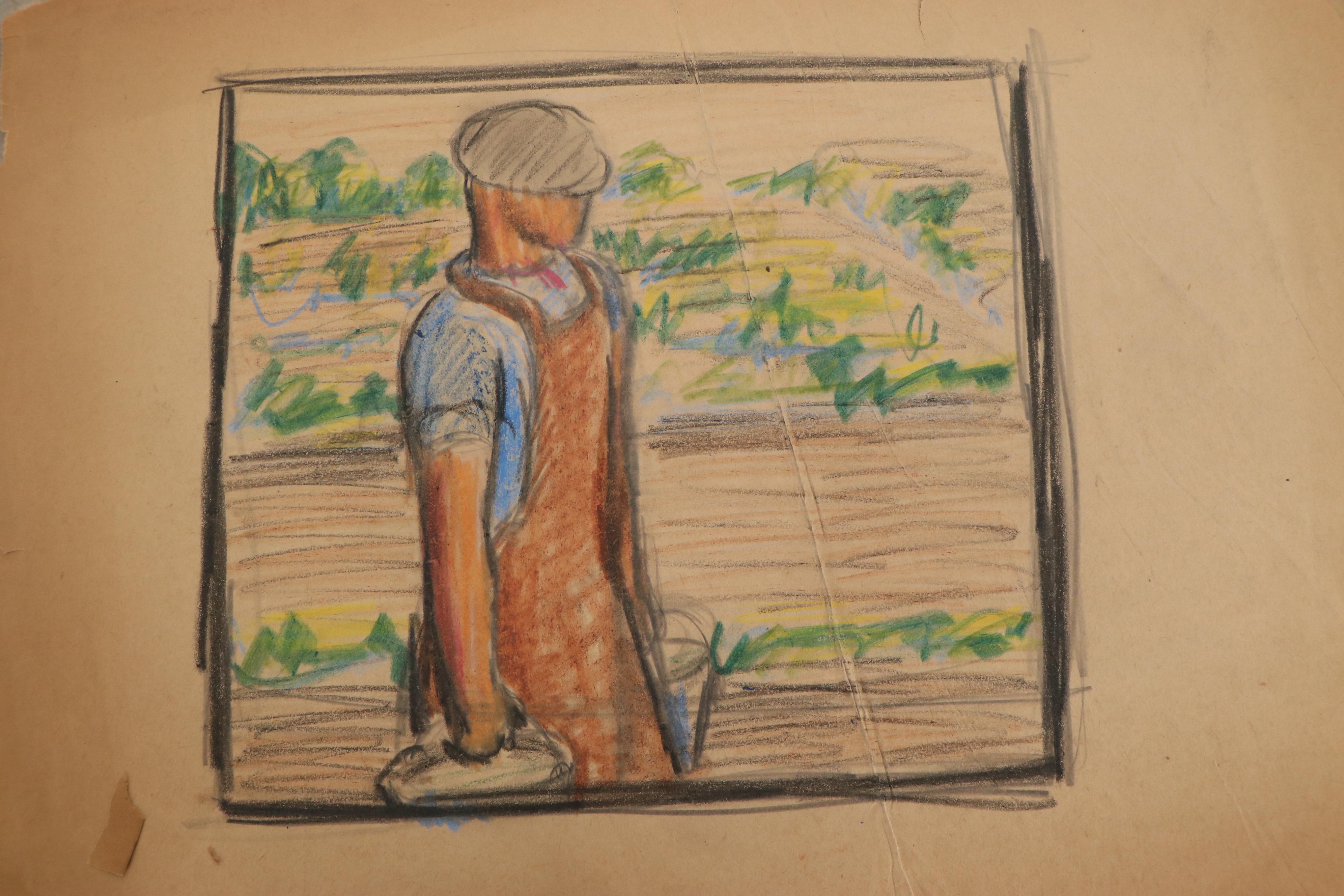 Florence Smithburn Figure Study Drawings, Mid-20th Century