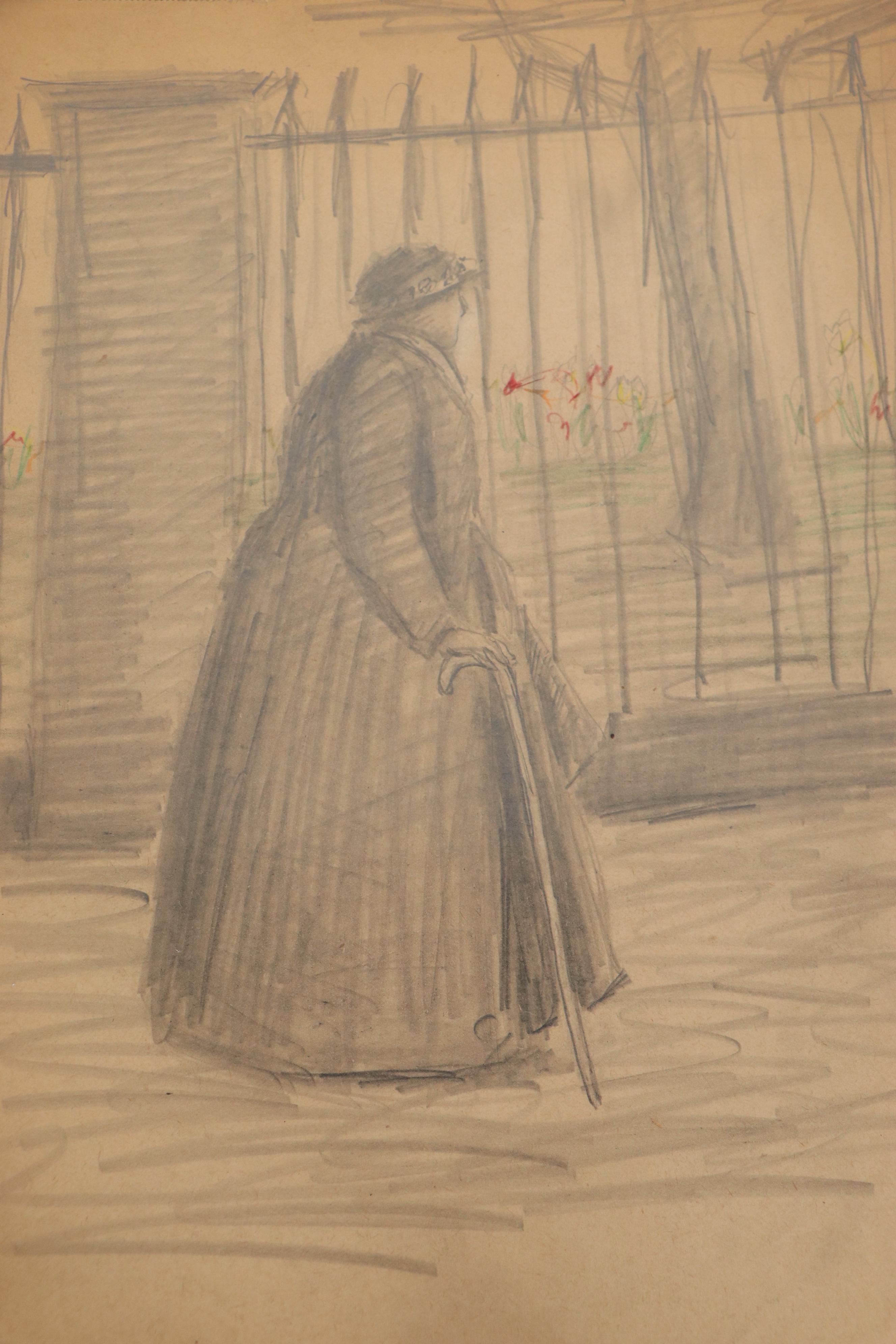 Florence Smithburn Figure Study Drawings, Mid-20th Century