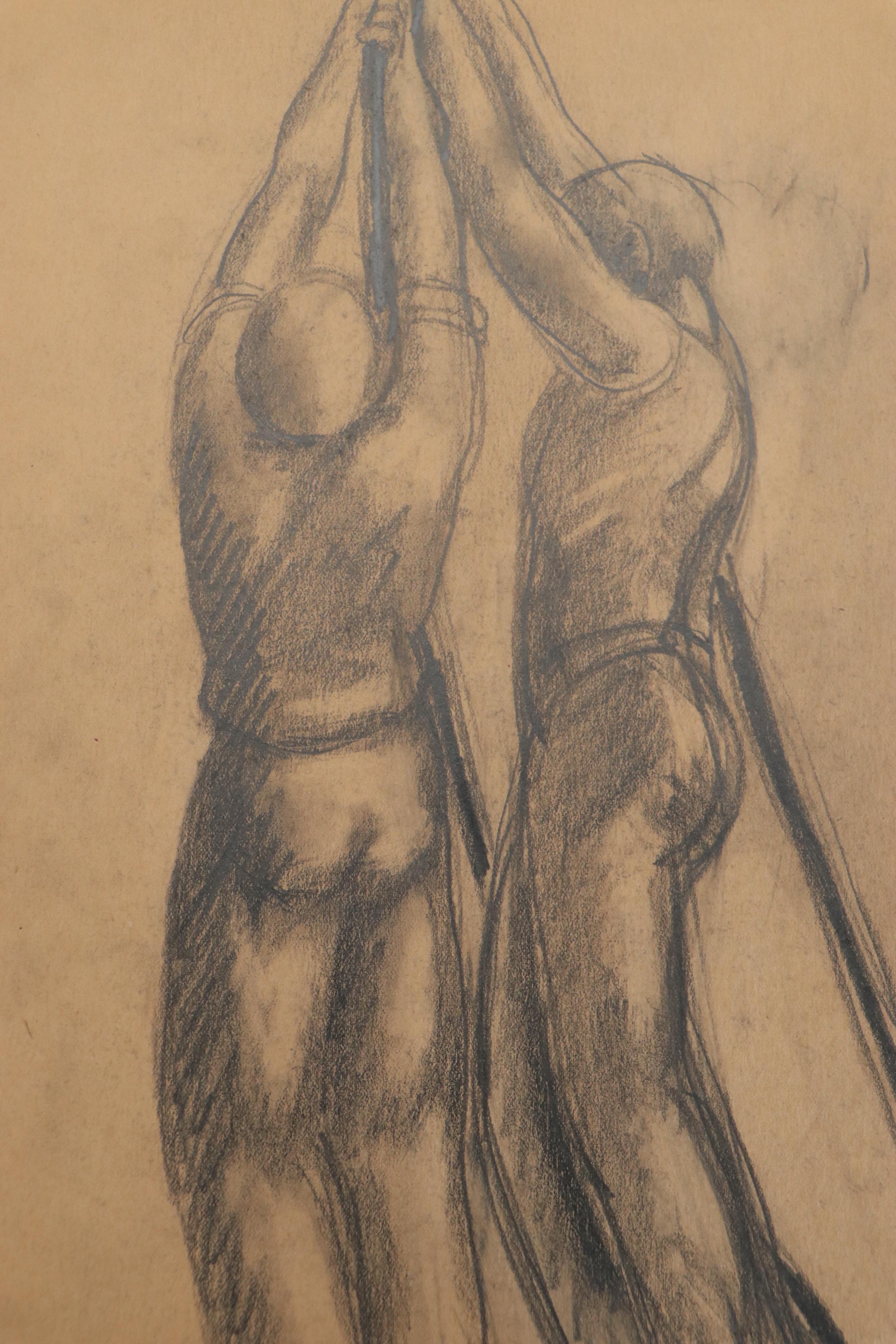 Florence Smithburn Figure Study Drawings, Mid-20th Century