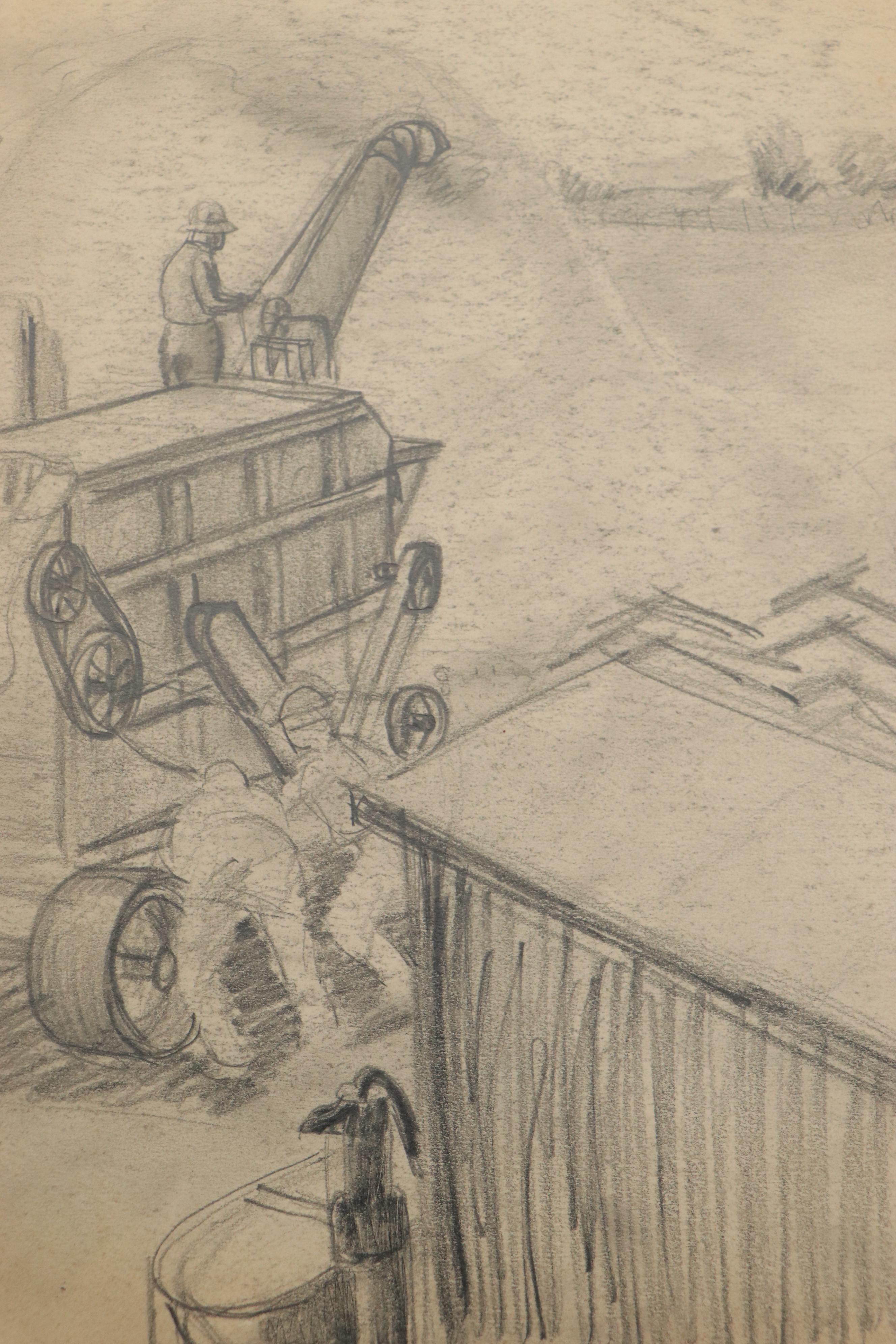 Florence Smithburn Figure Study Drawings, Mid-20th Century