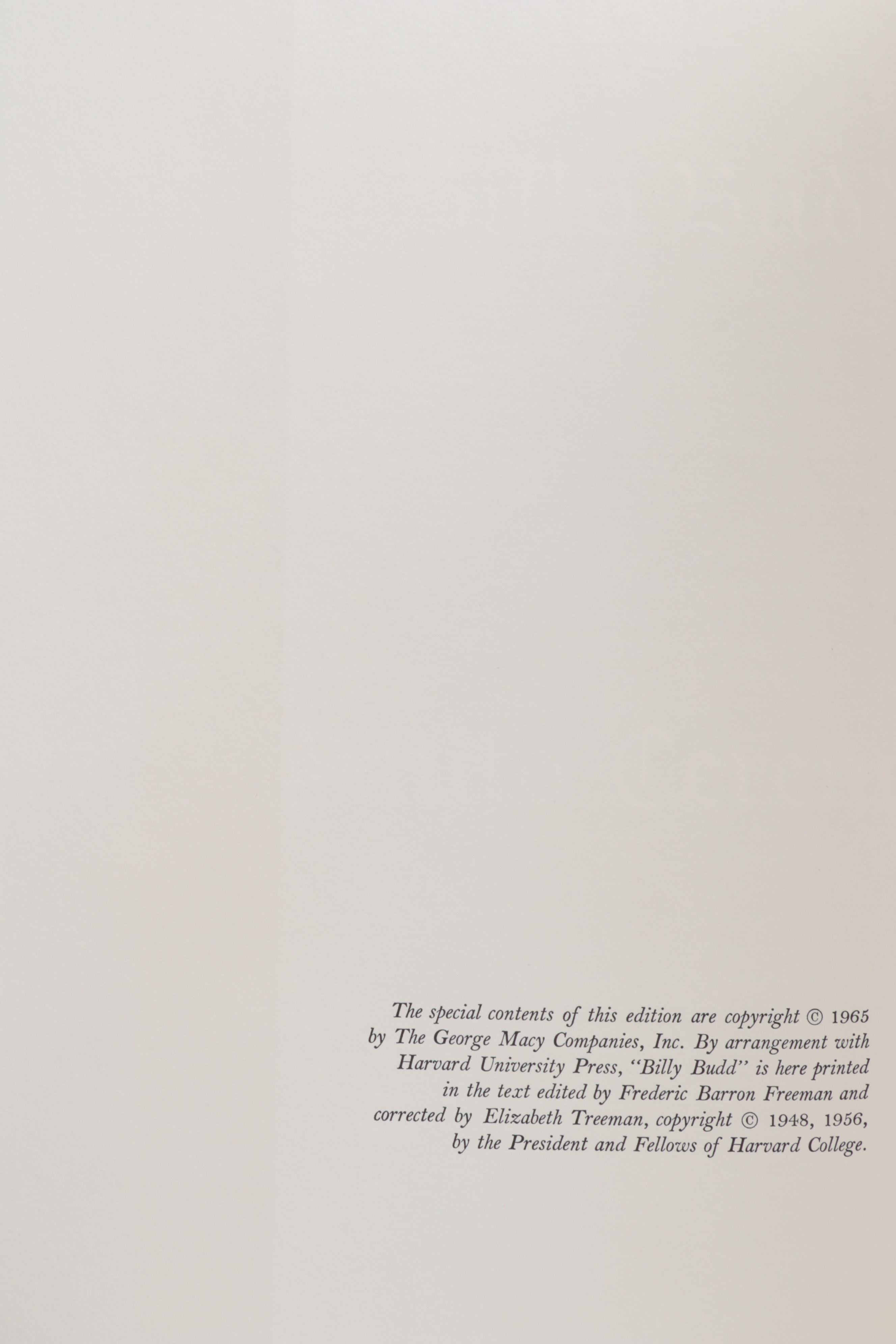 Artist Signed Limited Editions Club "Billy Budd" and "The Poems of John Keats"