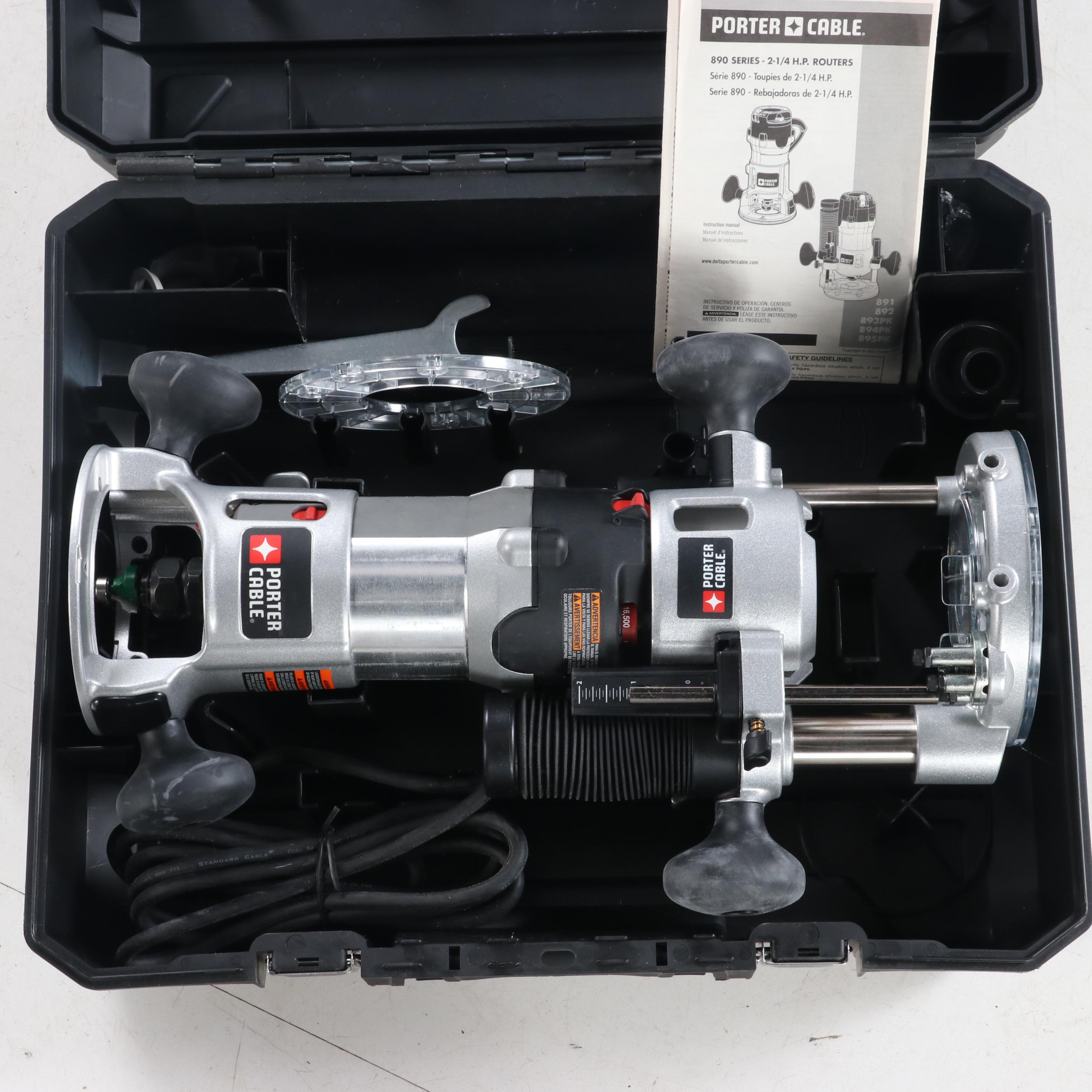 Porter Cable 890 Series Corded Electric Router with Rockler Work Table