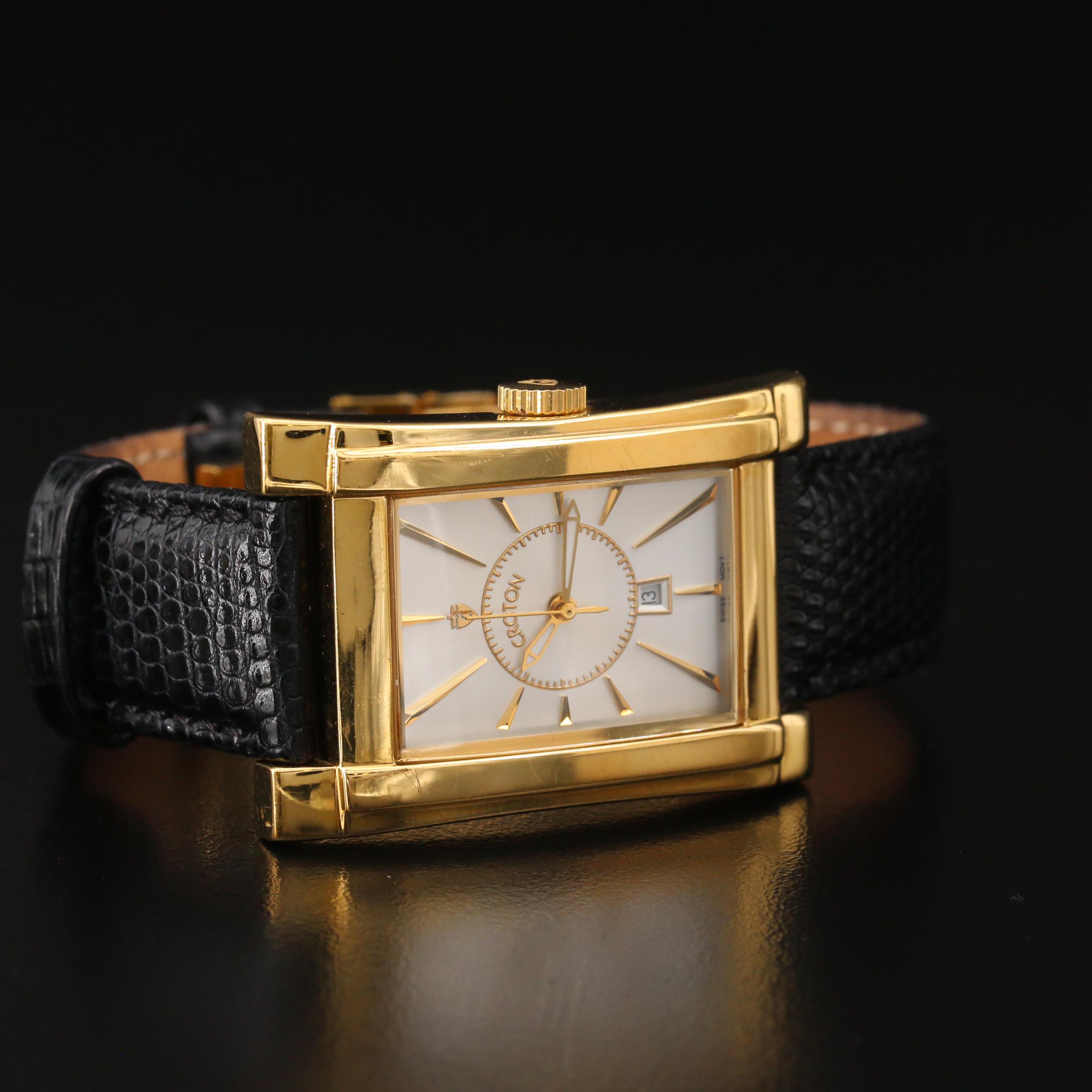 Croton Gold Tone Stainless Steel Quartz Watch