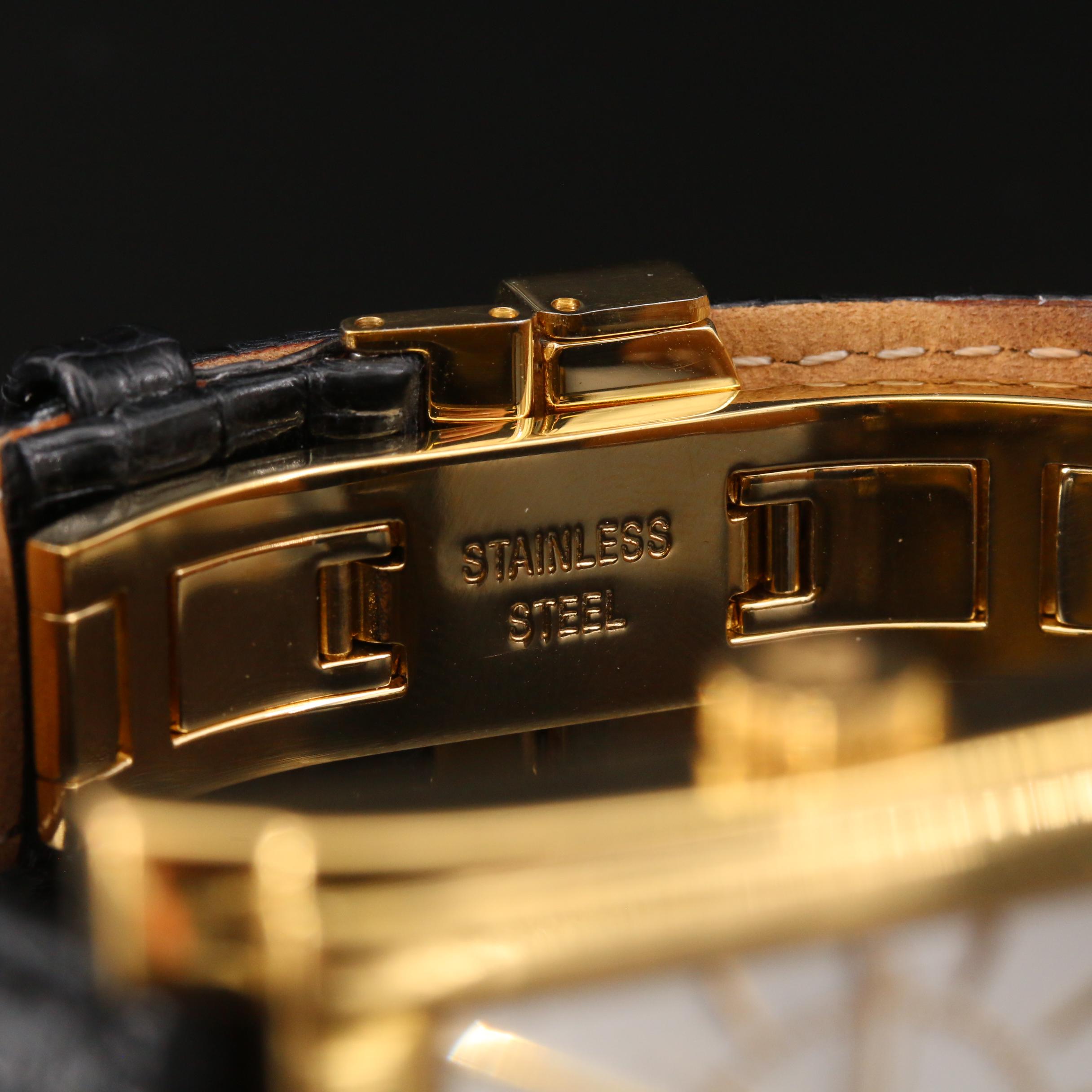 Croton Gold Tone Stainless Steel Quartz Watch