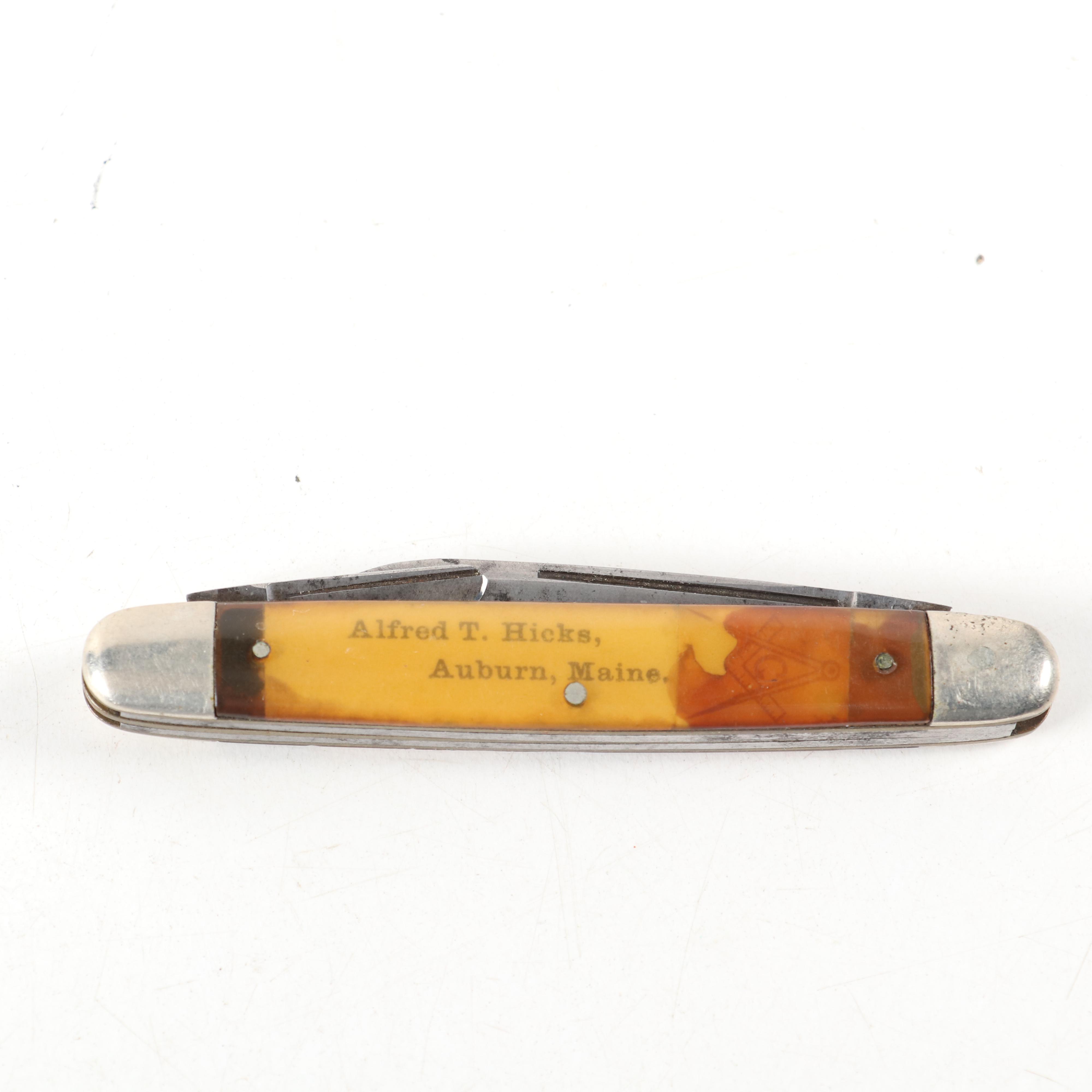 N. C. Co. of Canton Ohio Novelty Picture Knife of Alfred T. Hicks of Maine