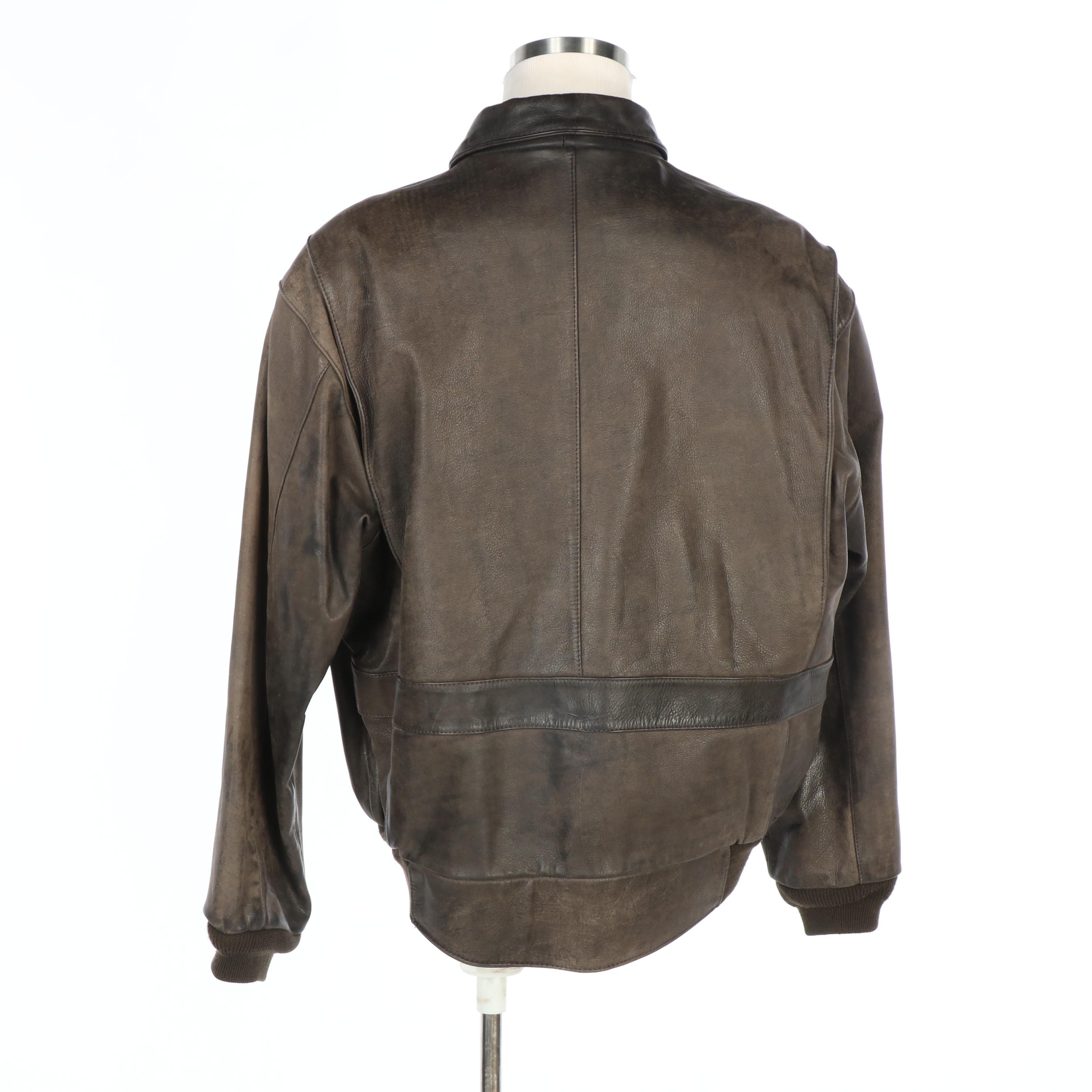 Men's Harley-Davidson Brown Leather Bomber Jacket