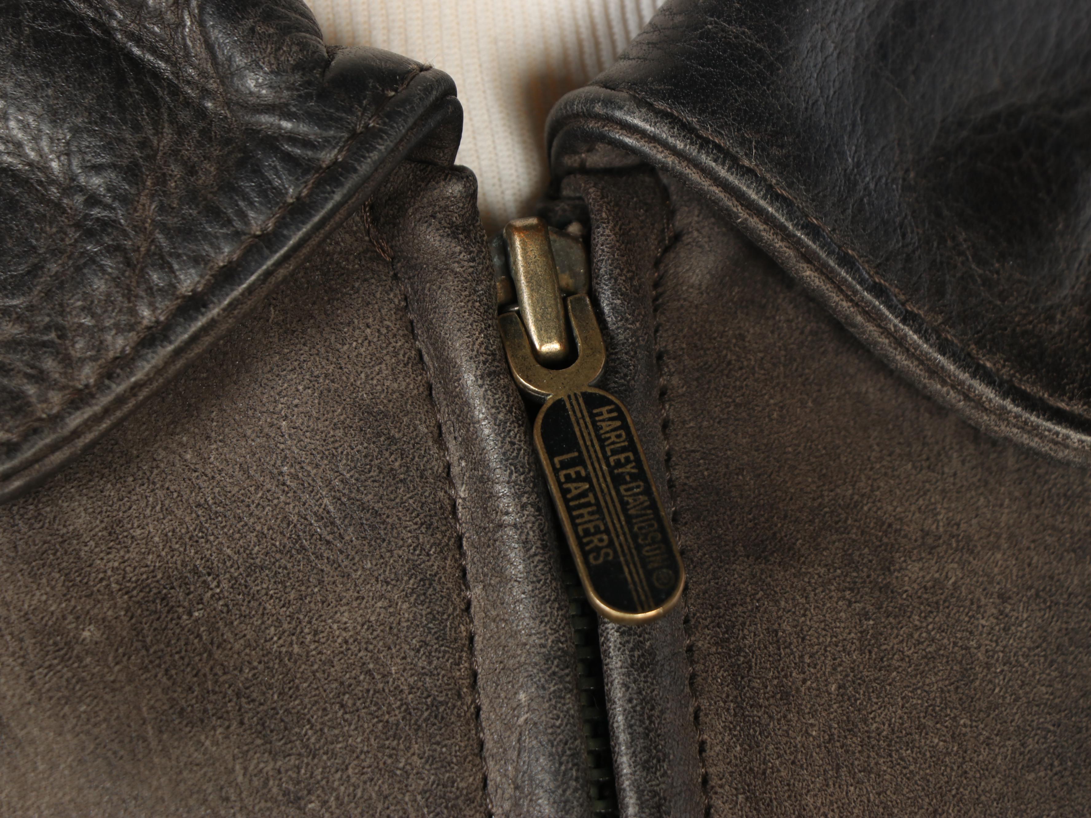 Men's Harley-Davidson Brown Leather Bomber Jacket