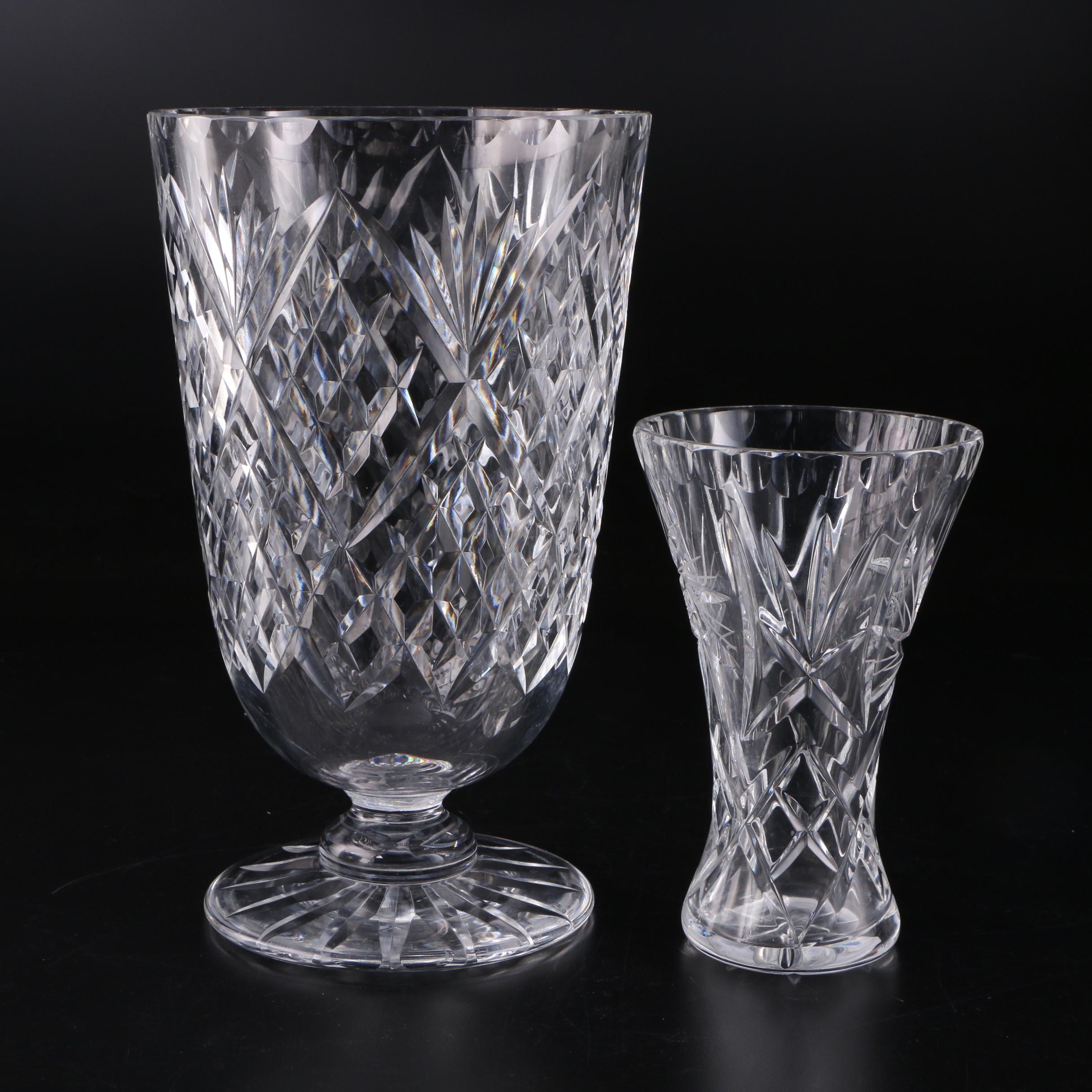 Royal Doulton Crystal Bowl and Other Crystal Vases