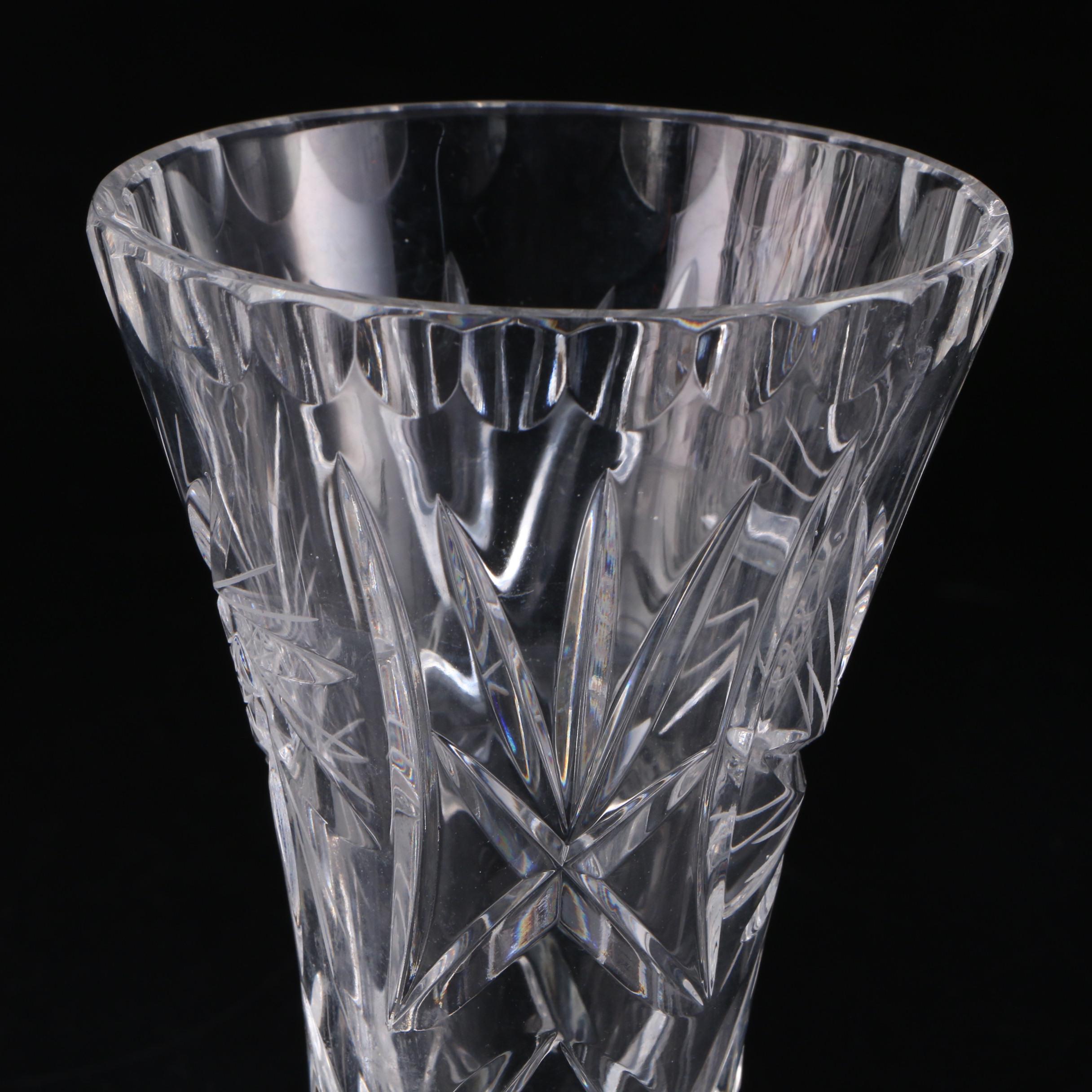 Royal Doulton Crystal Bowl and Other Crystal Vases