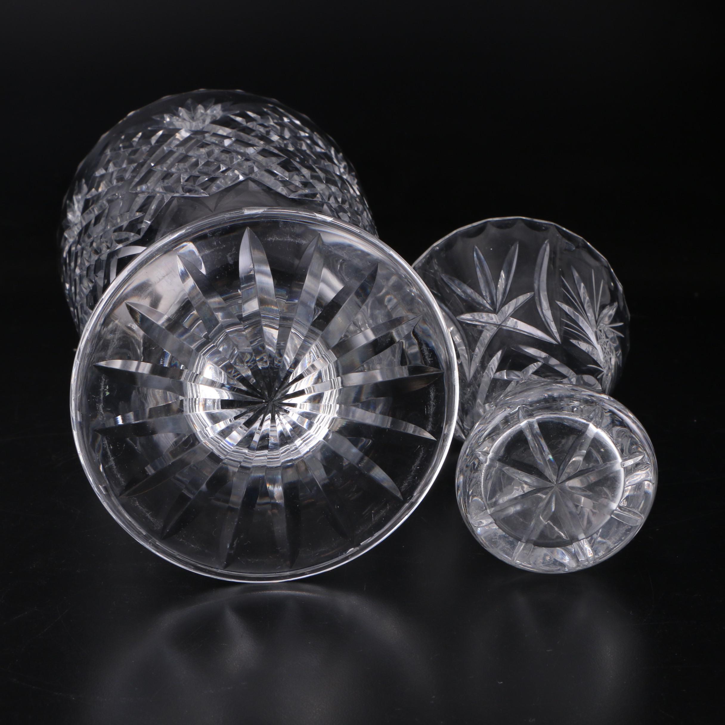 Royal Doulton Crystal Bowl and Other Crystal Vases