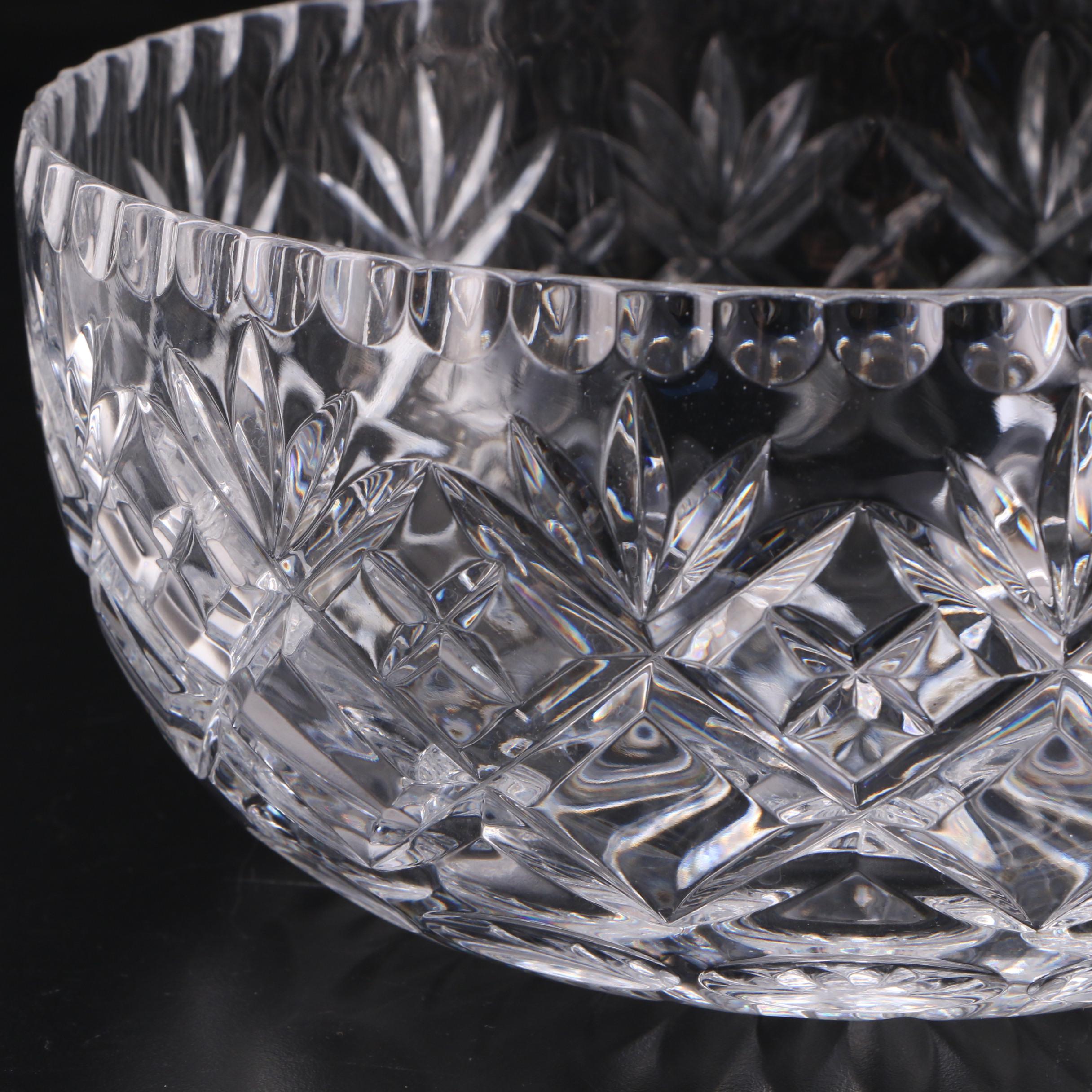 Royal Doulton Crystal Bowl and Other Crystal Vases