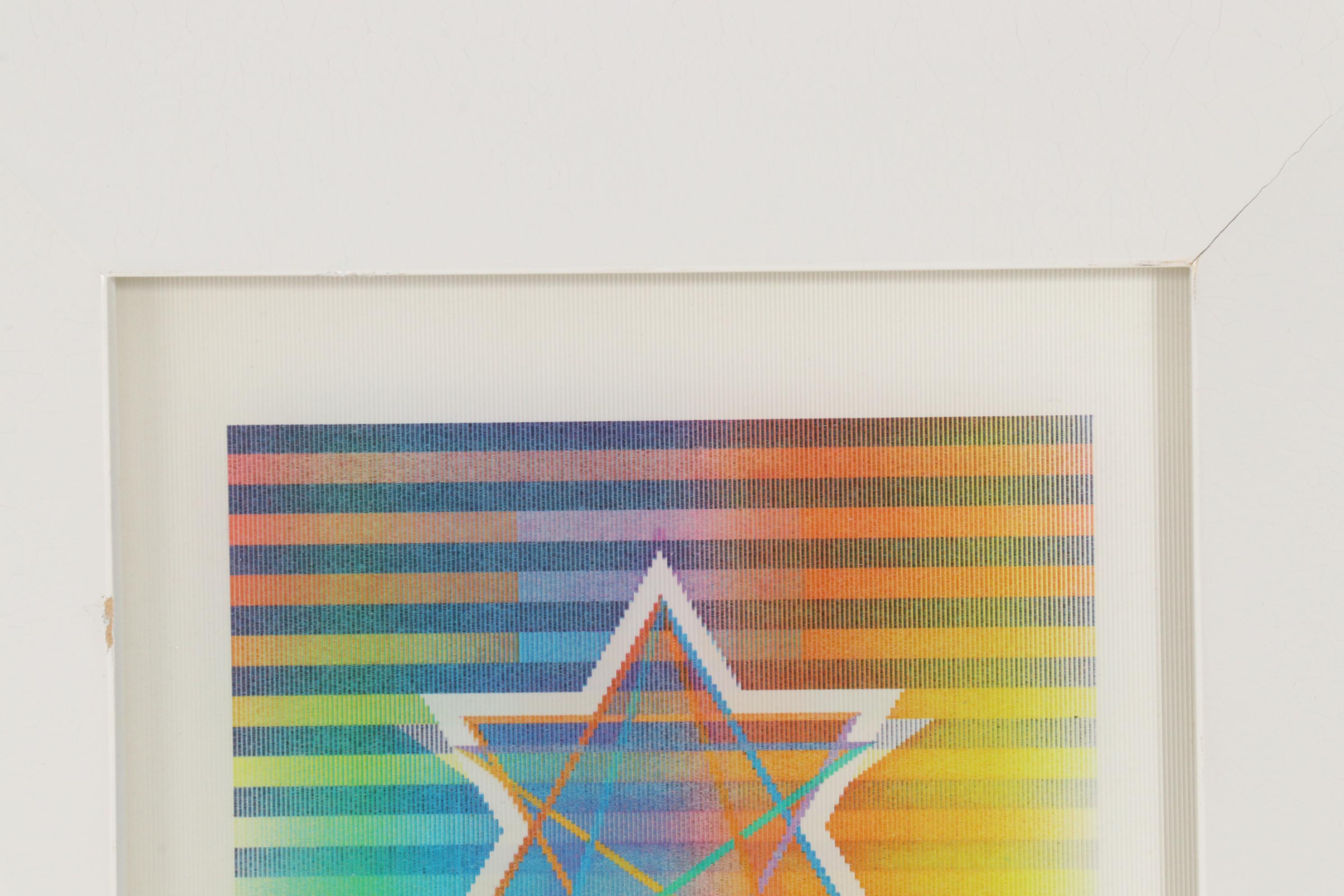 Yaacov Agam Agamograph "Star of Peace," circa 1995