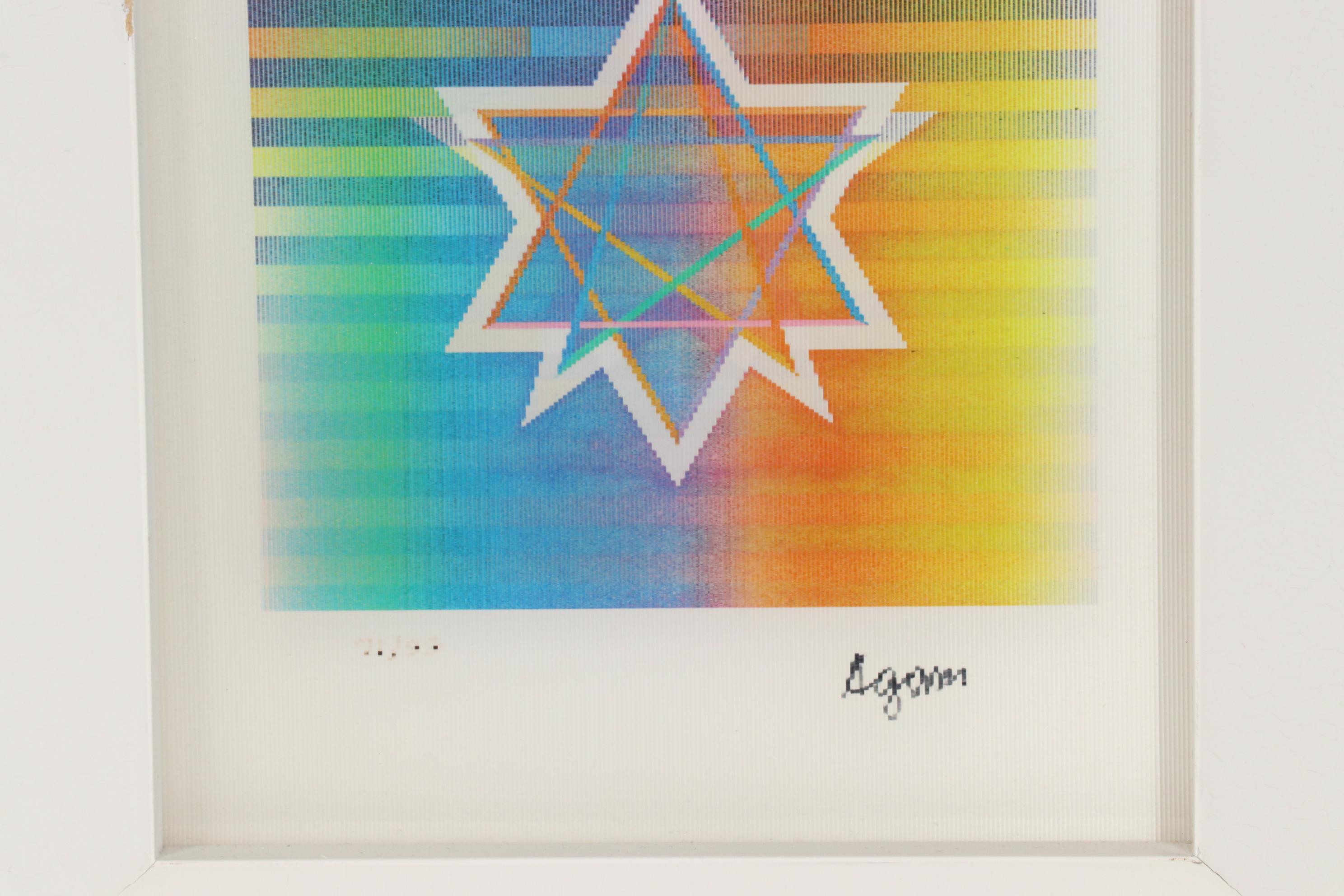 Yaacov Agam Agamograph "Star of Peace," circa 1995