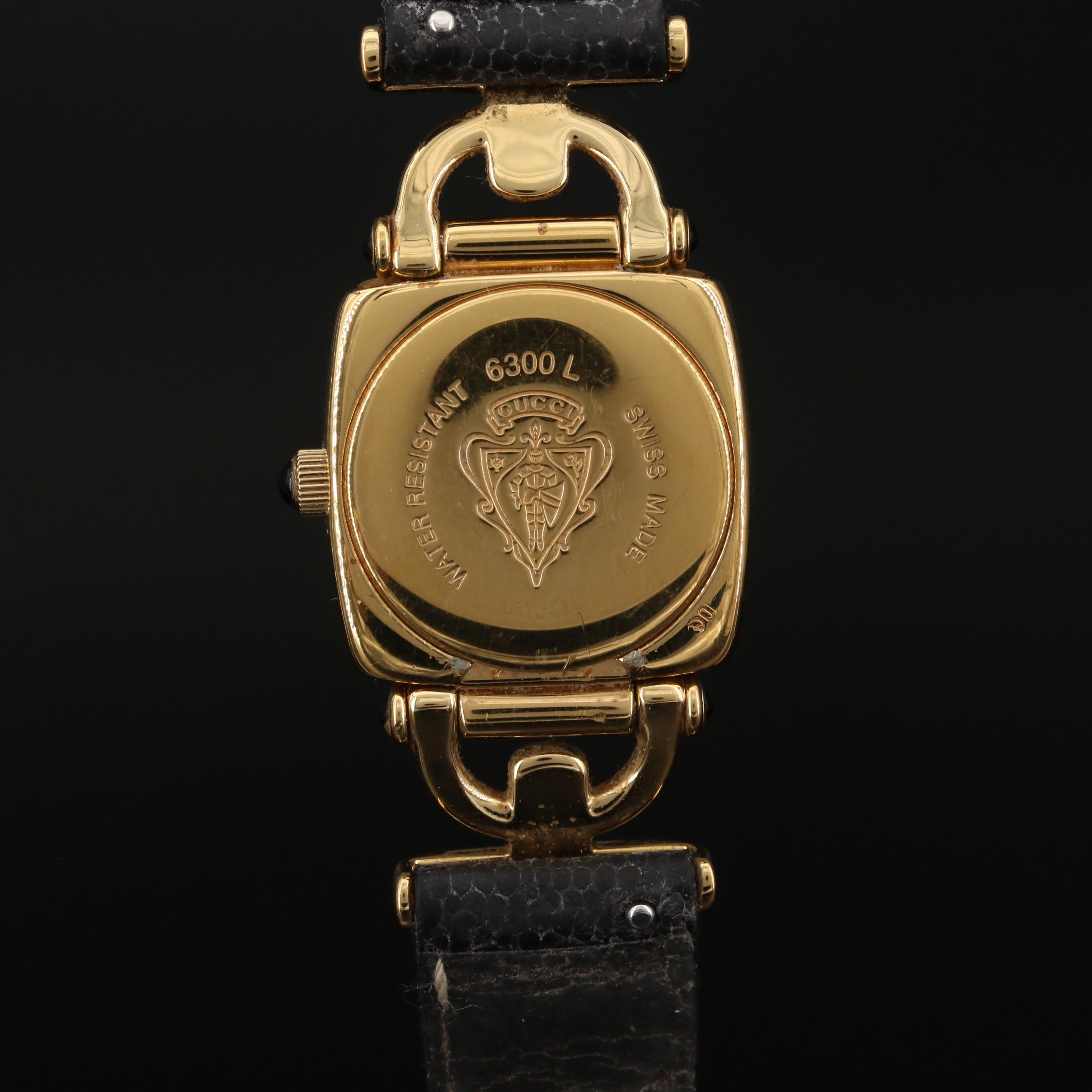 Gucci 6300L Gold Plated Quartz Watch
