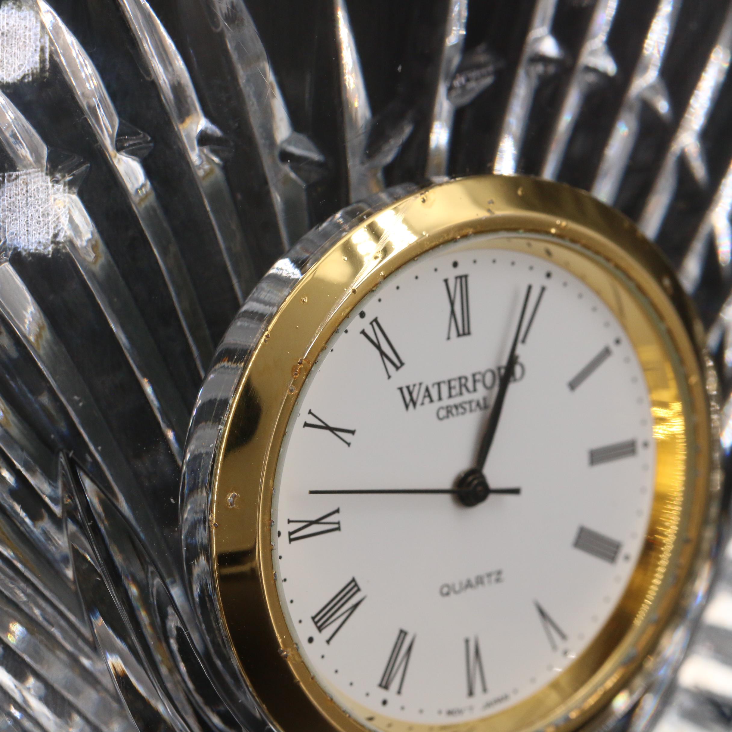 Waterford Crystal Heart Shaped Desk Clock