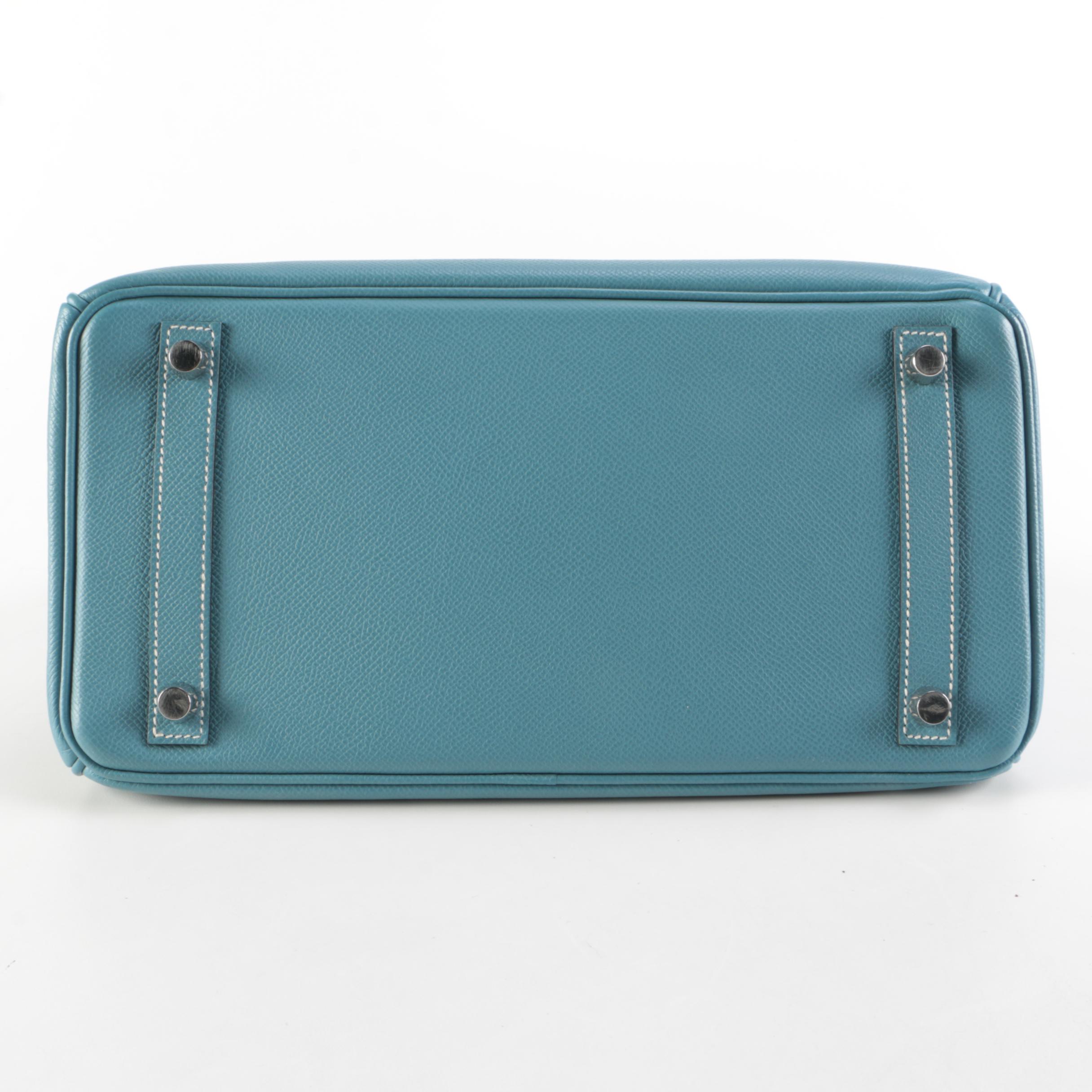 Hermès Birkin 30 Satchel in Bleu Jean Togo Leather