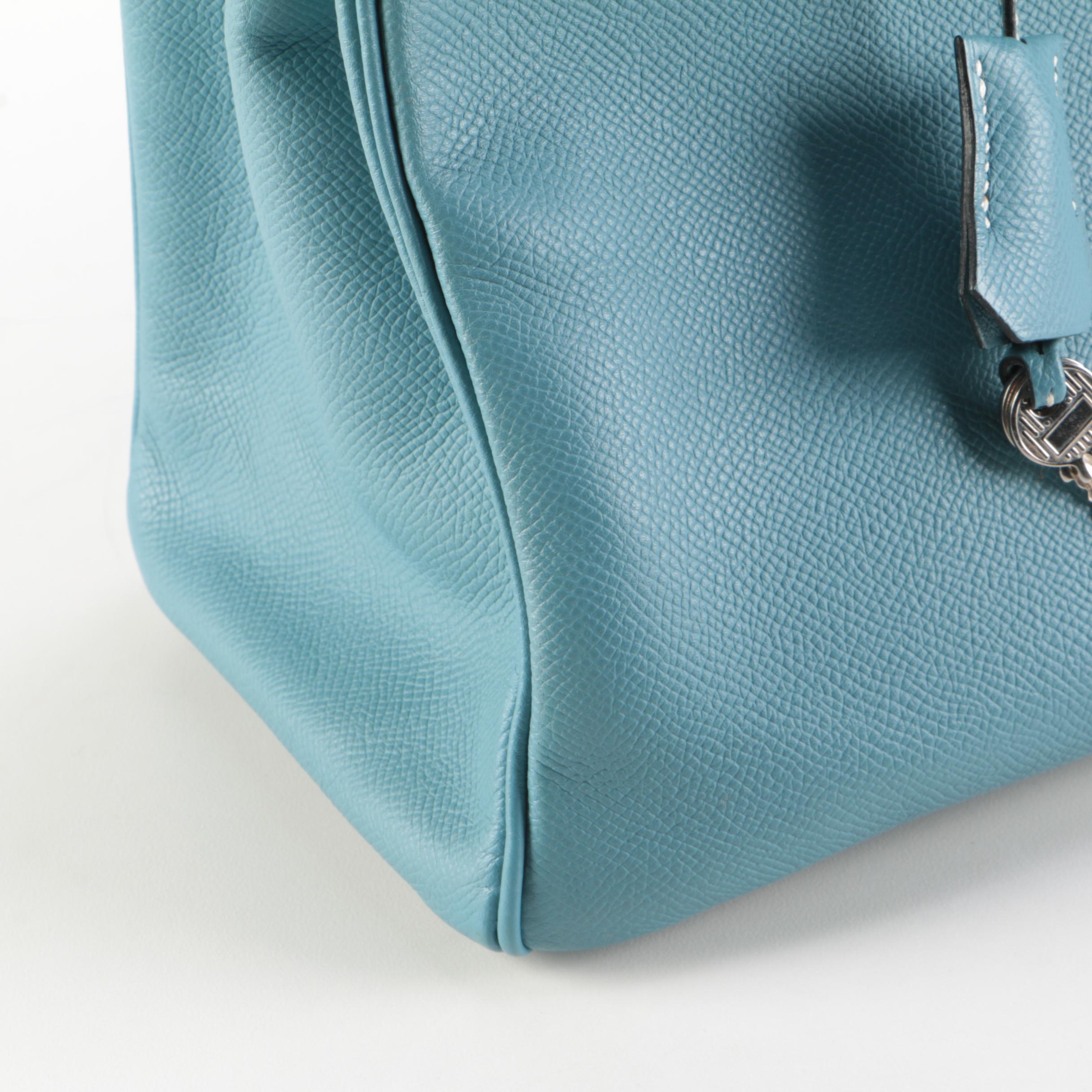 Hermès Birkin 30 Satchel in Bleu Jean Togo Leather