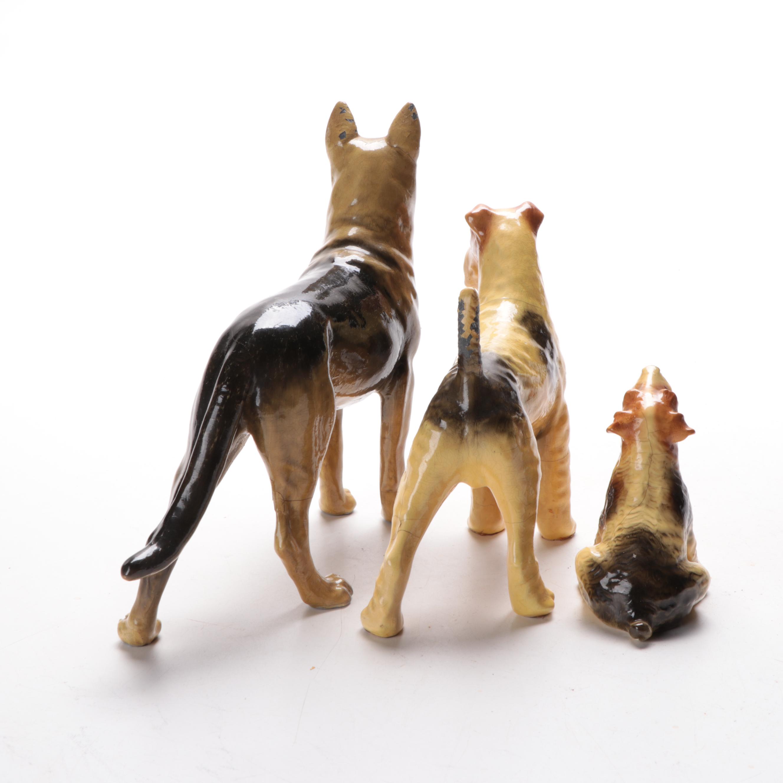 The Mortens Studio Ceramic Dog Figurines, Mid-20th Century