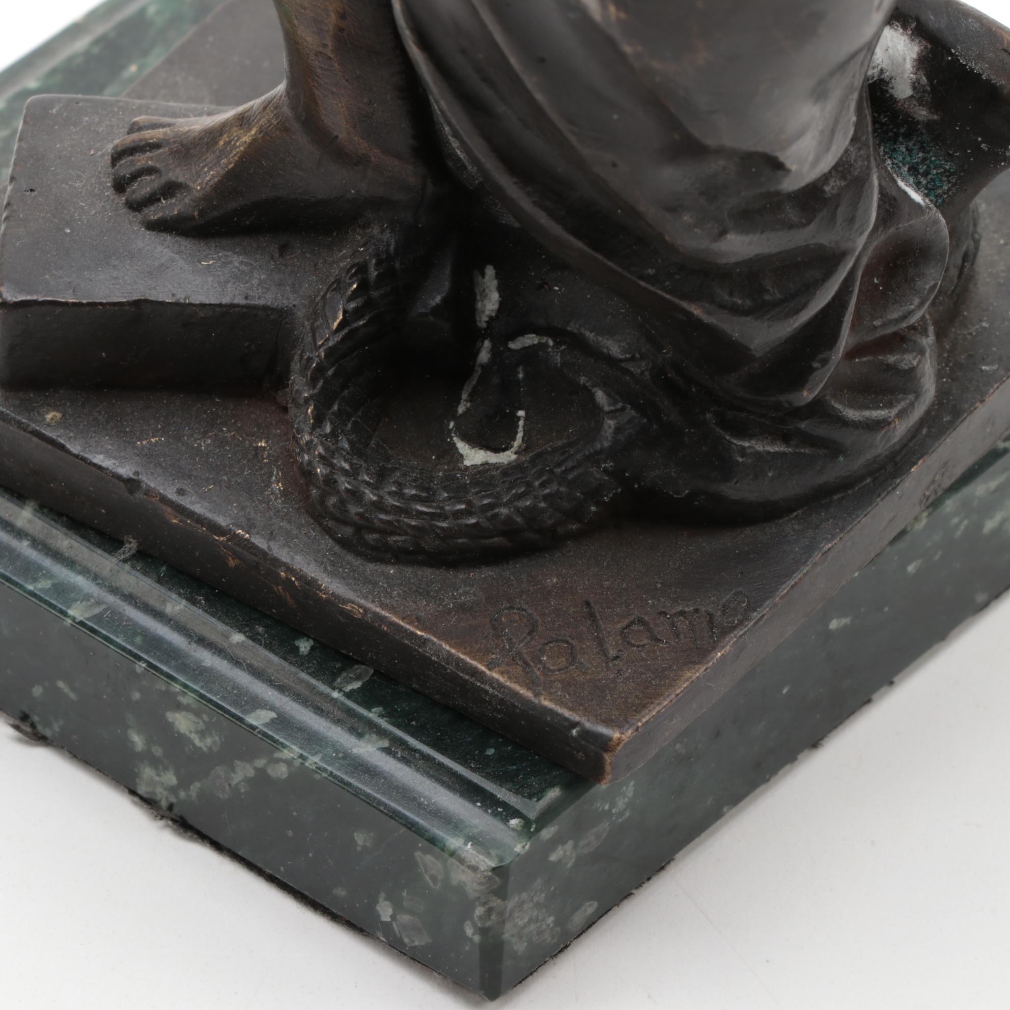 Palama Blind Lady Justice Bronze Statue with Pocket Watch