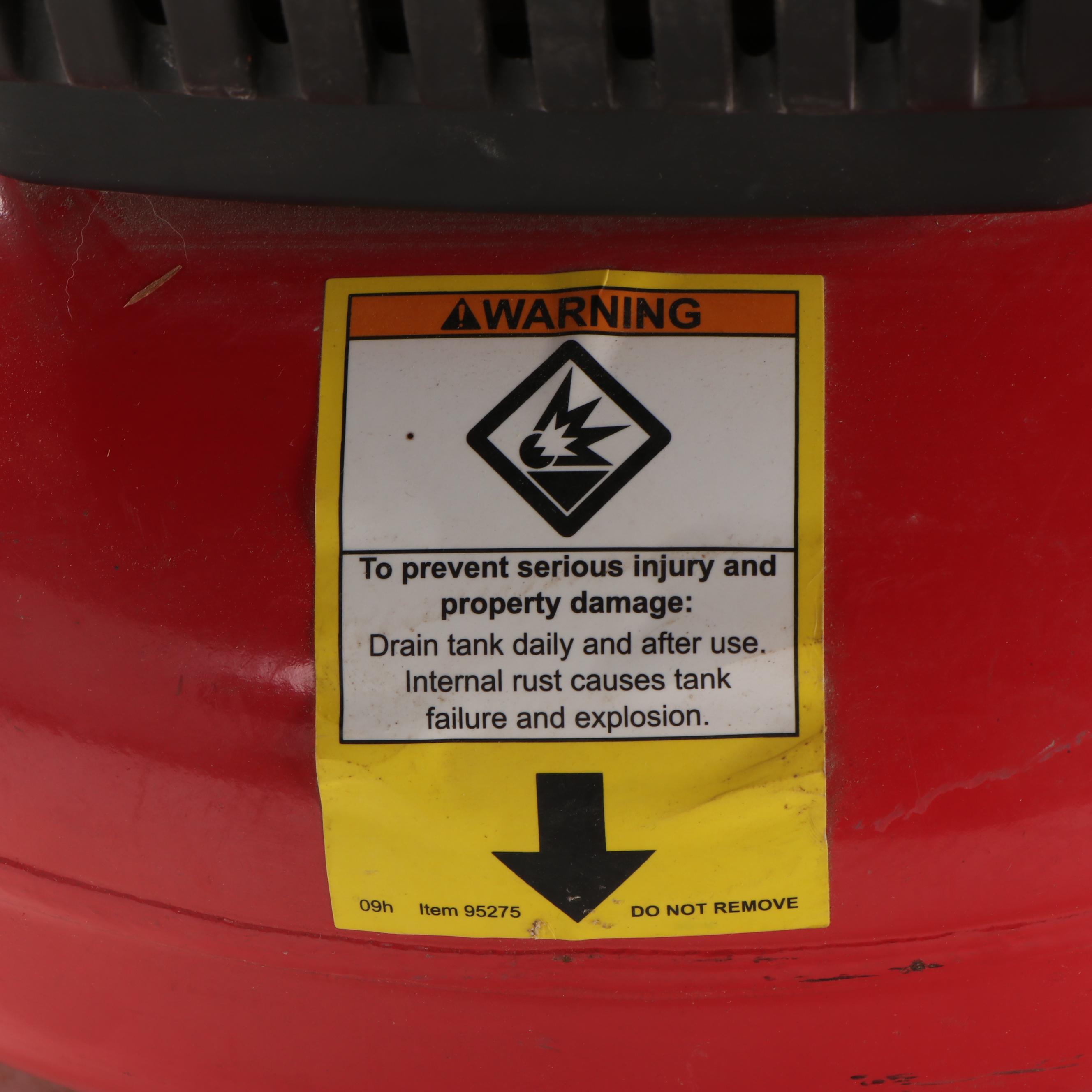 Central Pneumatic 3 Gallon, 100 PSI Oilless Pancake Air Compressor