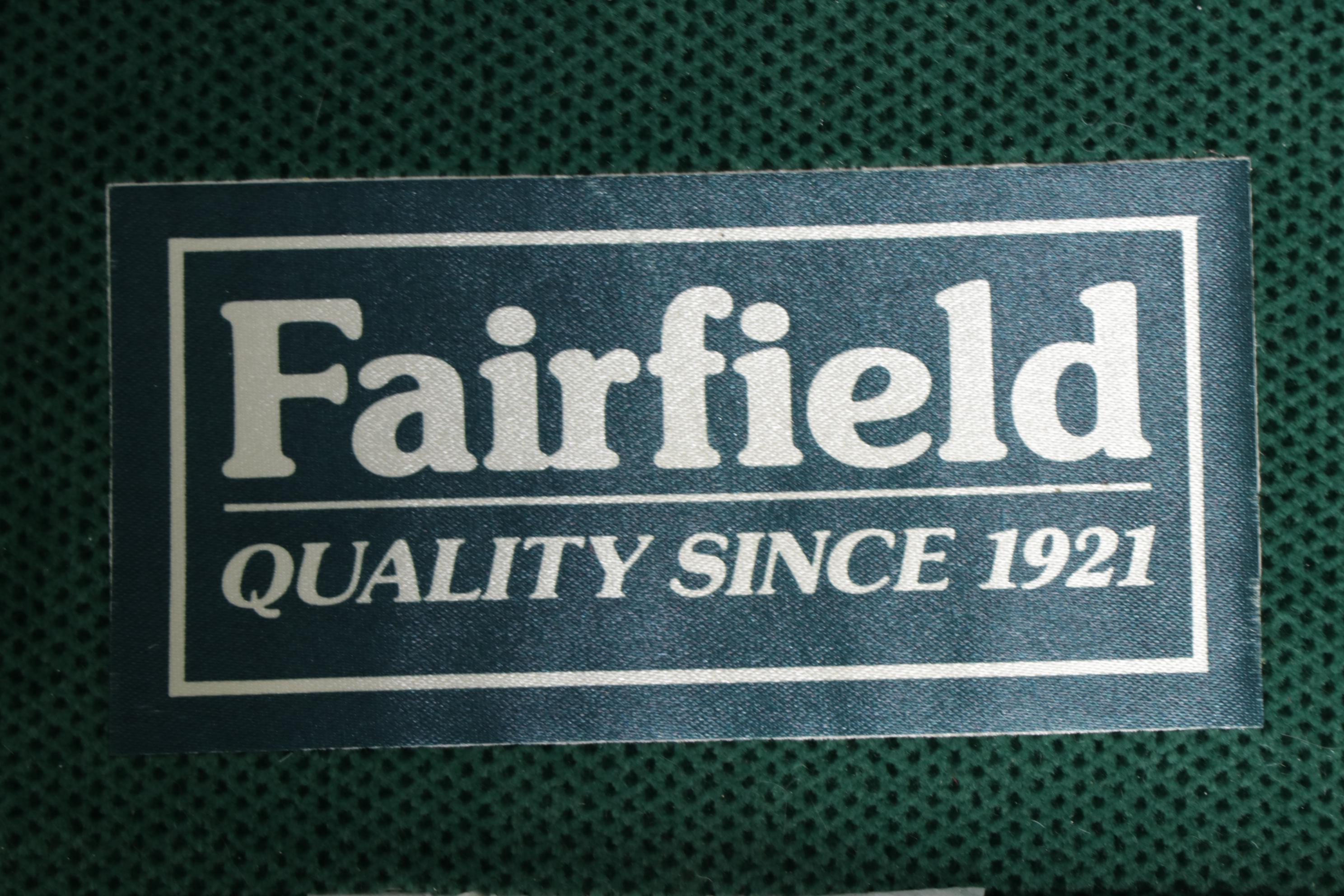 Fairfield Velvet Upholstered Camelback Sofa, Late 20th Century