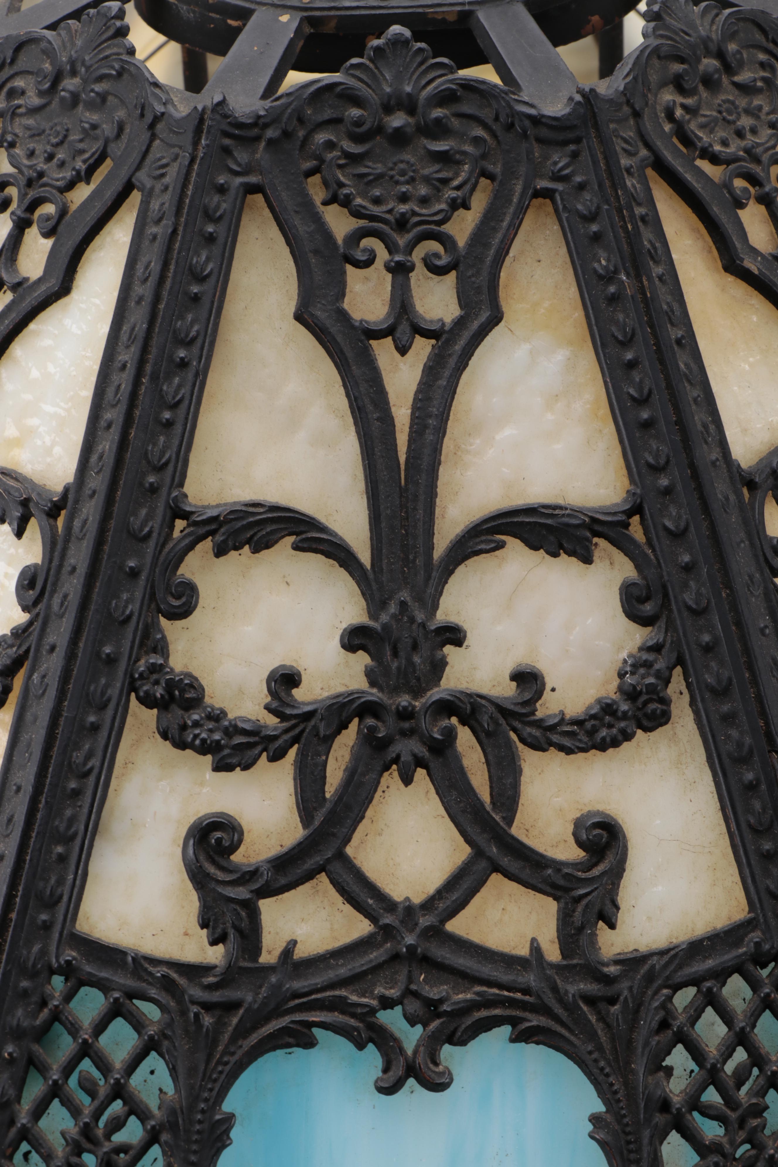 Miller Lamp Company Slag Glass Pattern No. 232 Table Lamp, Early 20th C