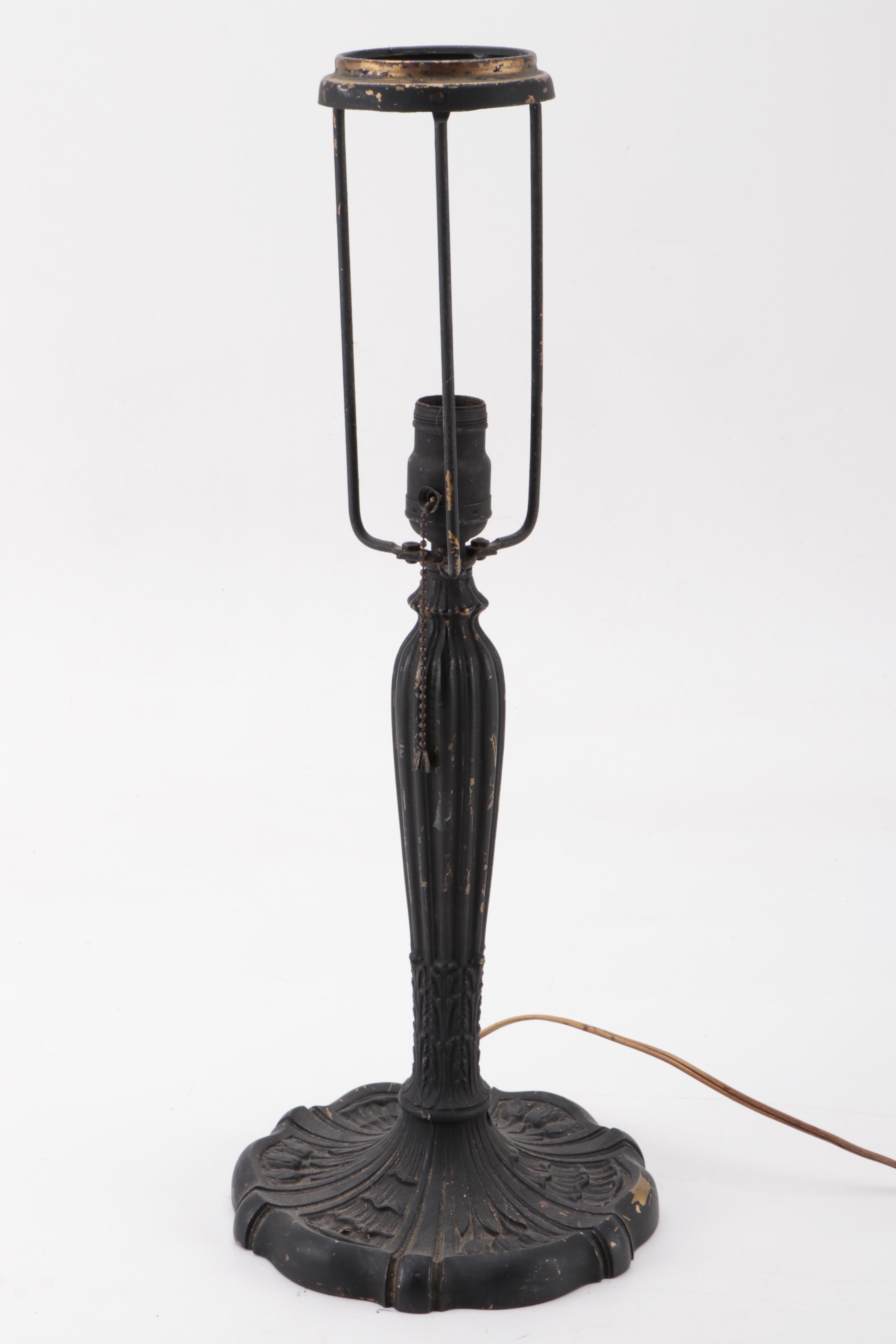 Miller Lamp Company Slag Glass Pattern No. 232 Table Lamp, Early 20th C