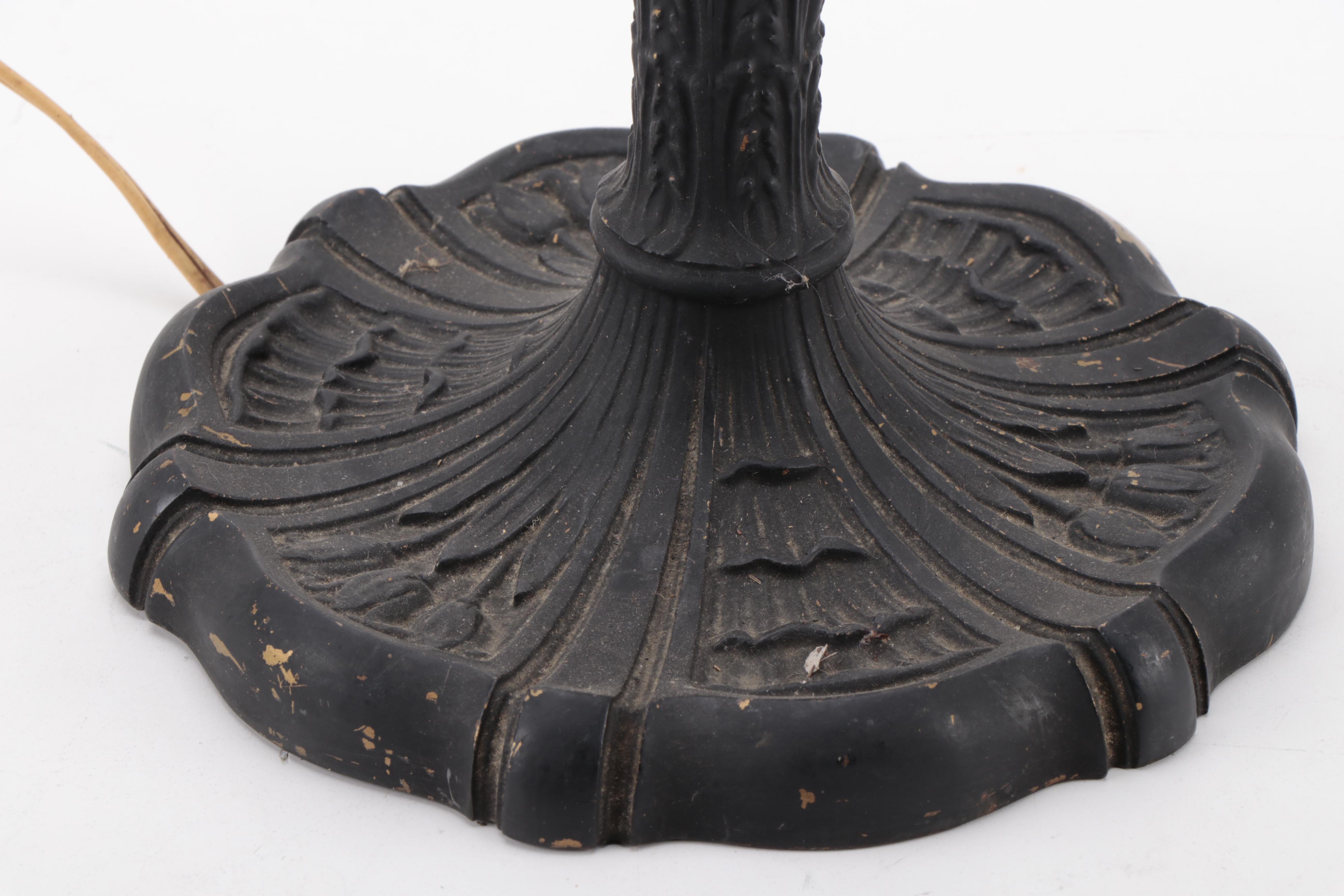 Miller Lamp Company Slag Glass Pattern No. 232 Table Lamp, Early 20th C