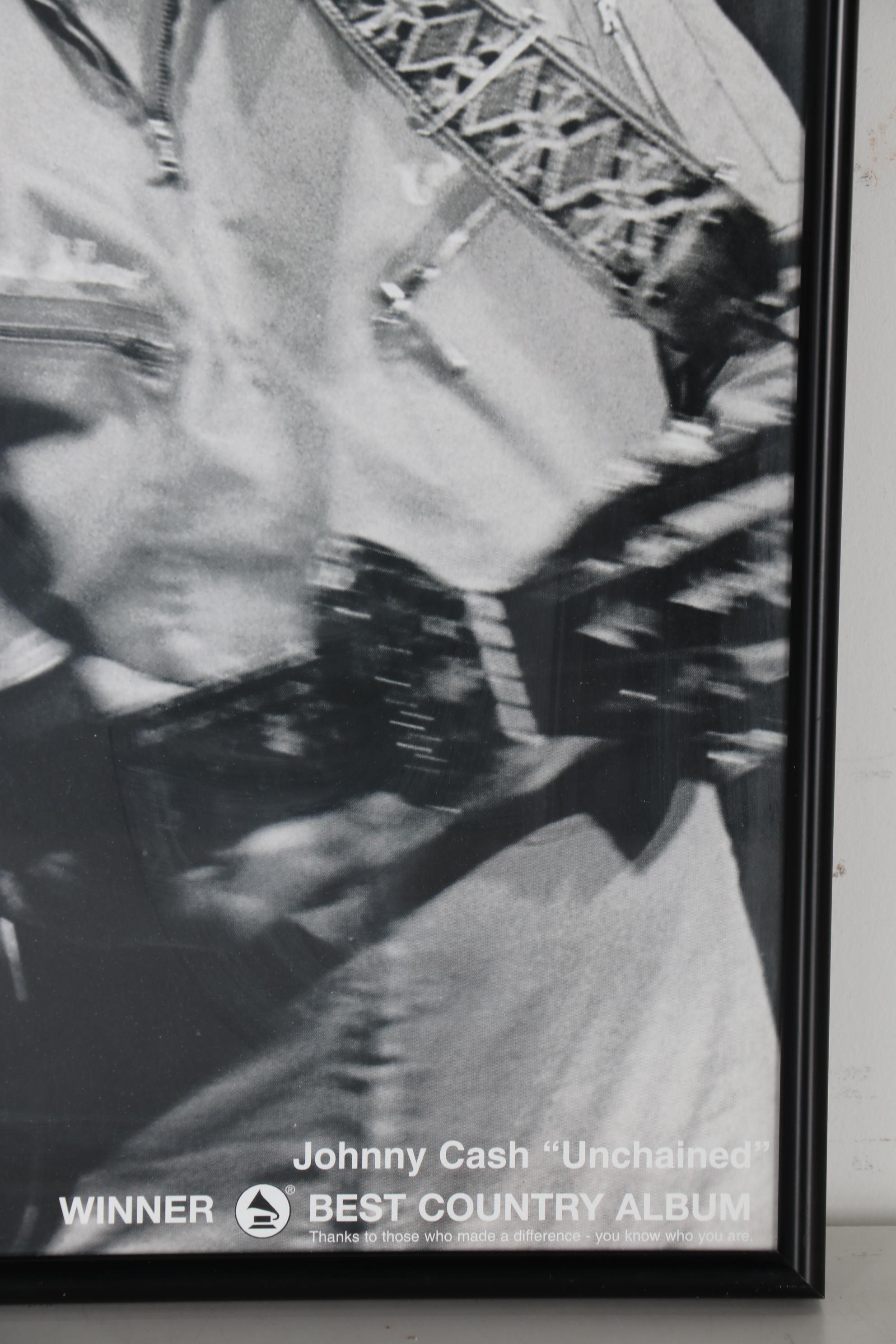 Offset Lithograph Poster of Johnny Cash after Jim Marshall Photograph