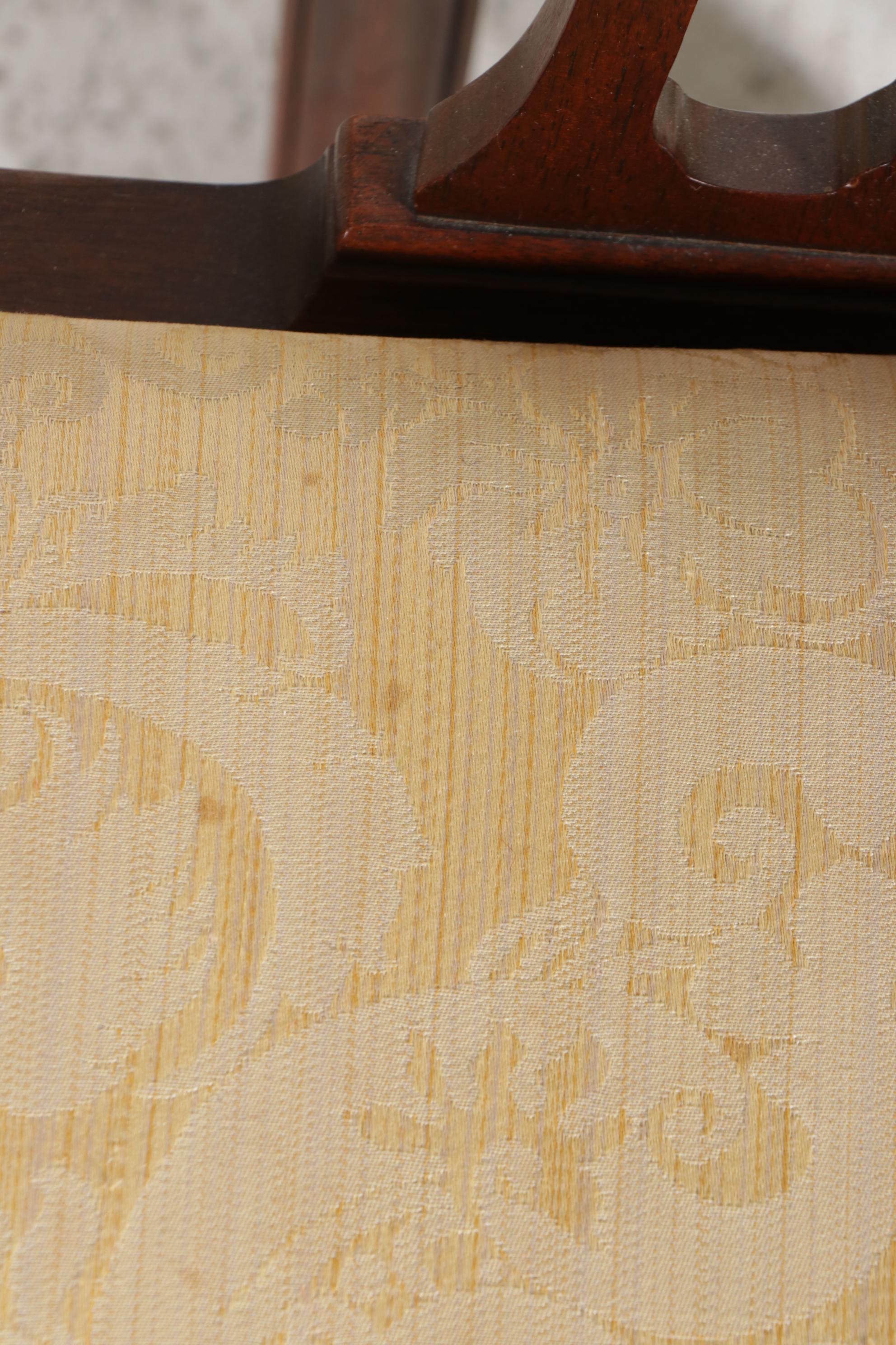 Kindel Mahogany Chippendale Style Dining Chairs, Late 20th Century