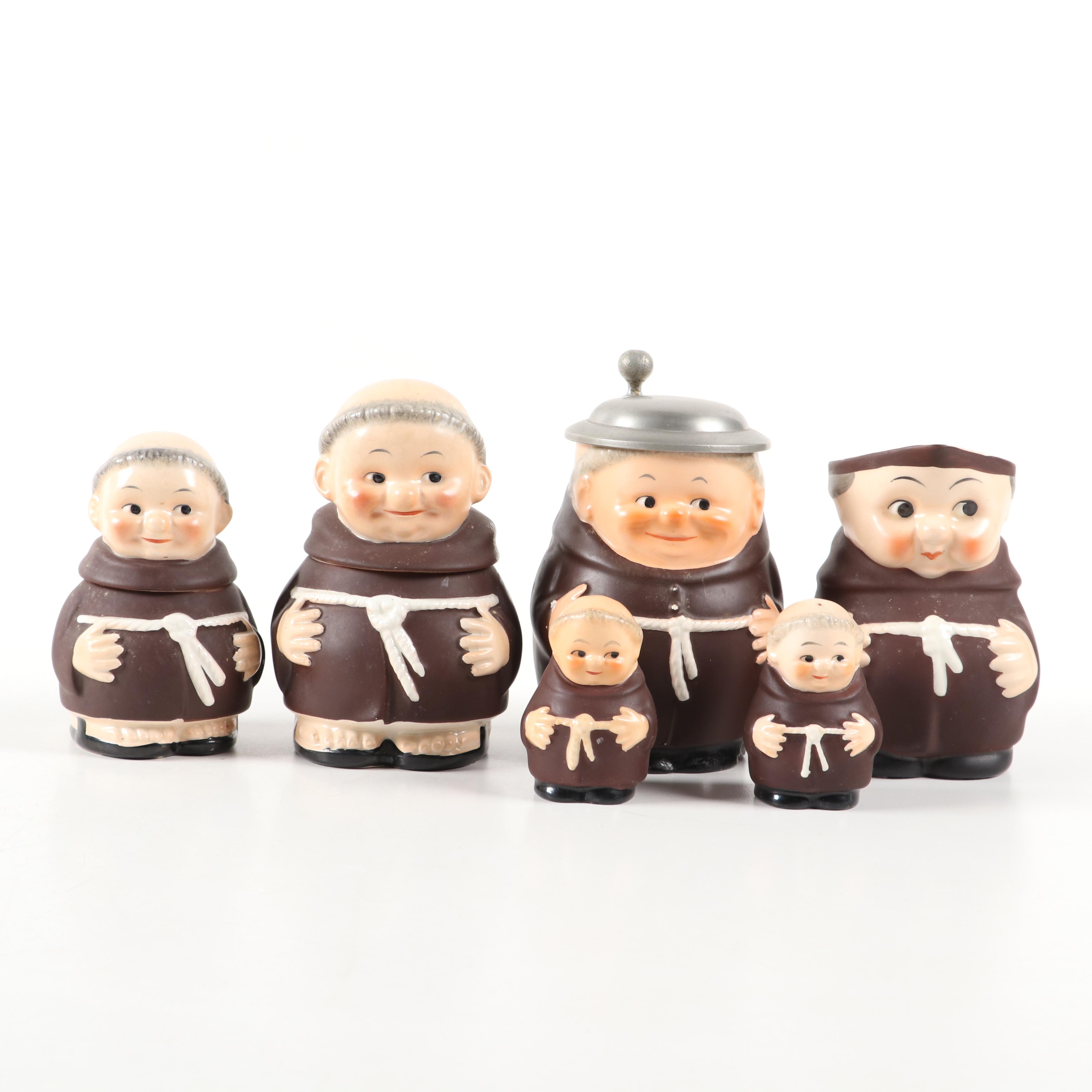 Vintage Goebel "Friar Tuck" Hummel Ceramic Serving Pieces