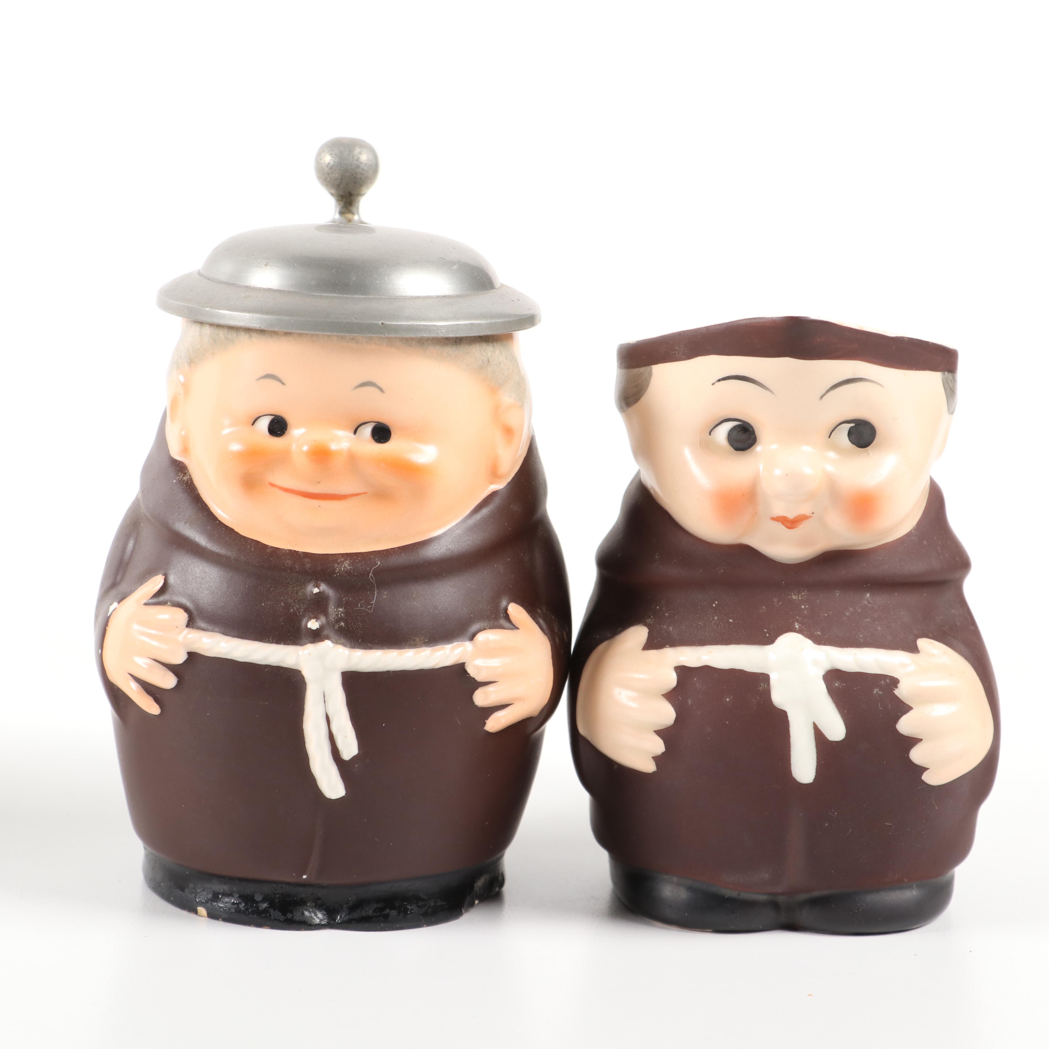 Vintage Goebel "Friar Tuck" Hummel Ceramic Serving Pieces