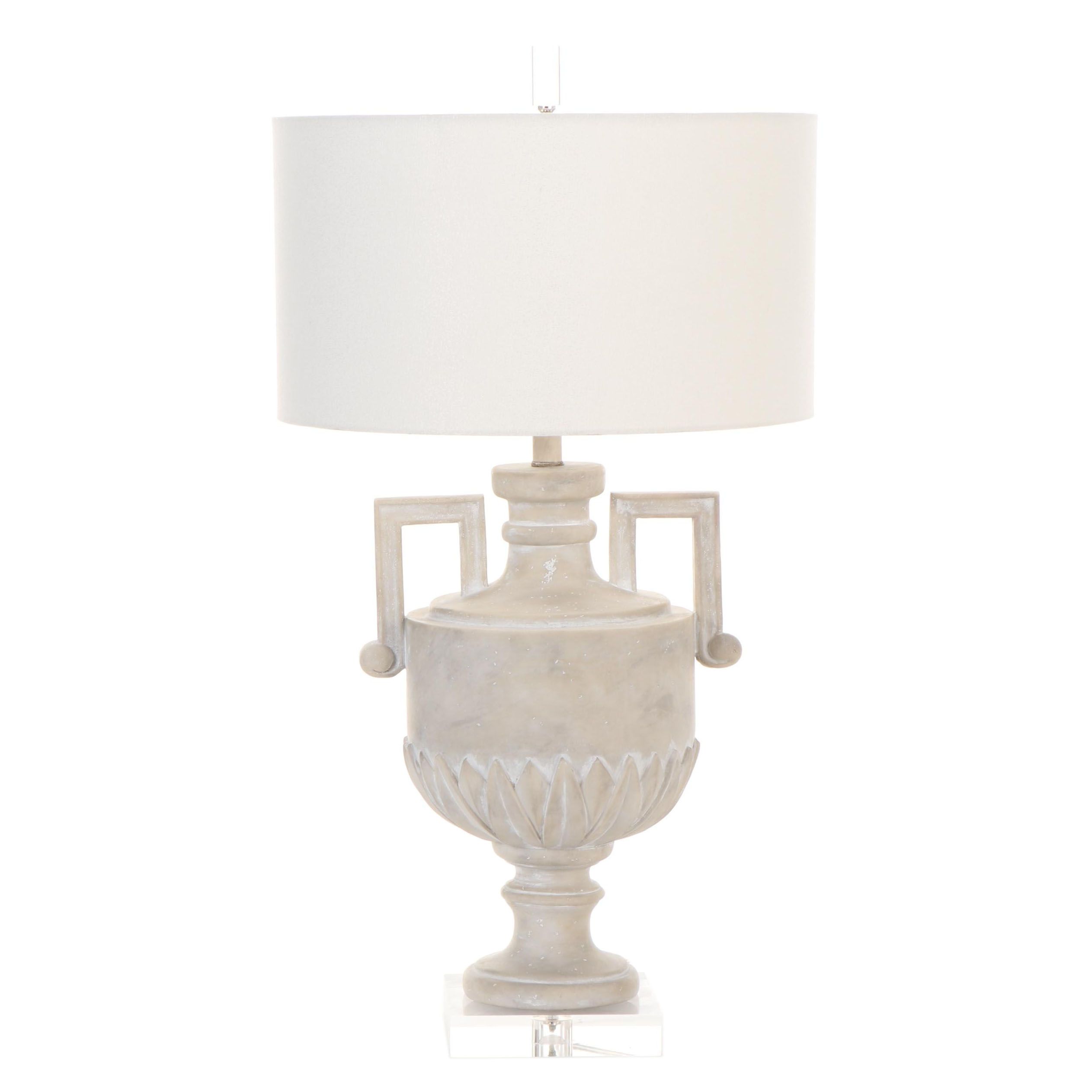 Wildwood Lighting Neoclassical Style Table Lamp with Acrylic Base, Contemporary