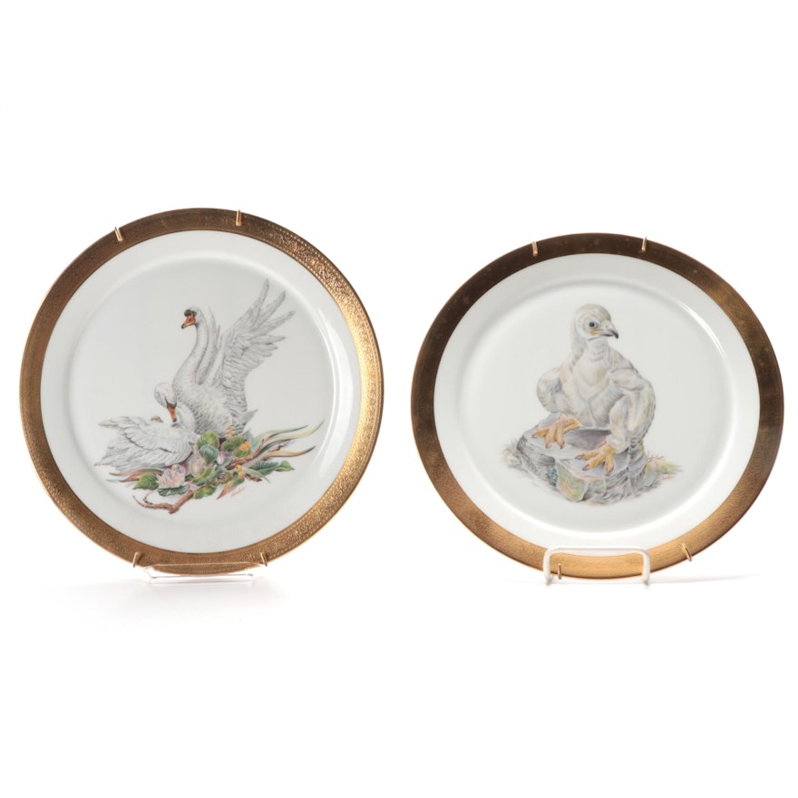 Edward Marshall Boehm "Young America 1776" and "Mute Swan" Plates, 1970s