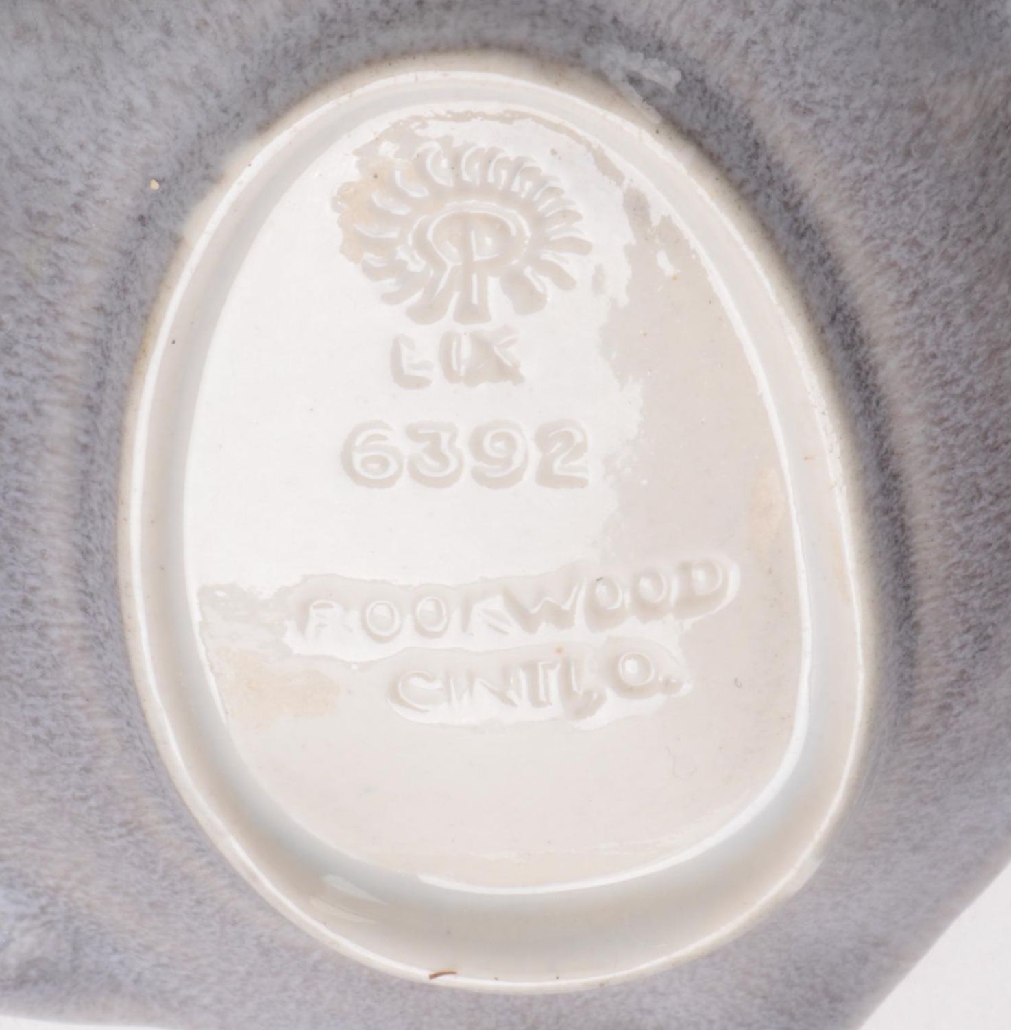 Rookwood Pottery Lavender Gray Glazed Ceramic Fish Ashtray, 1959