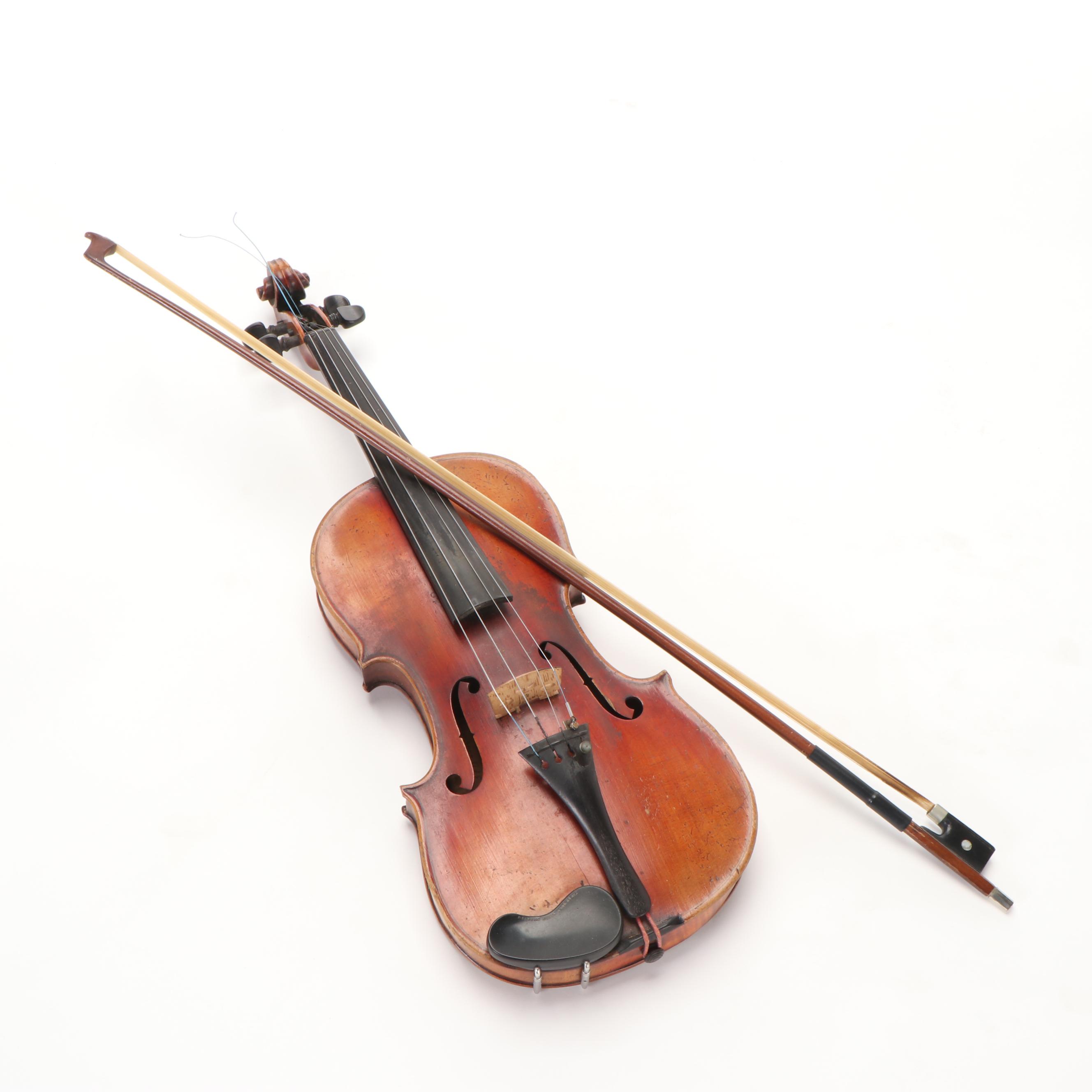 Antonius Stradivarius "Faciebat Cremona" Reproduction 4/4 Violin with Bow