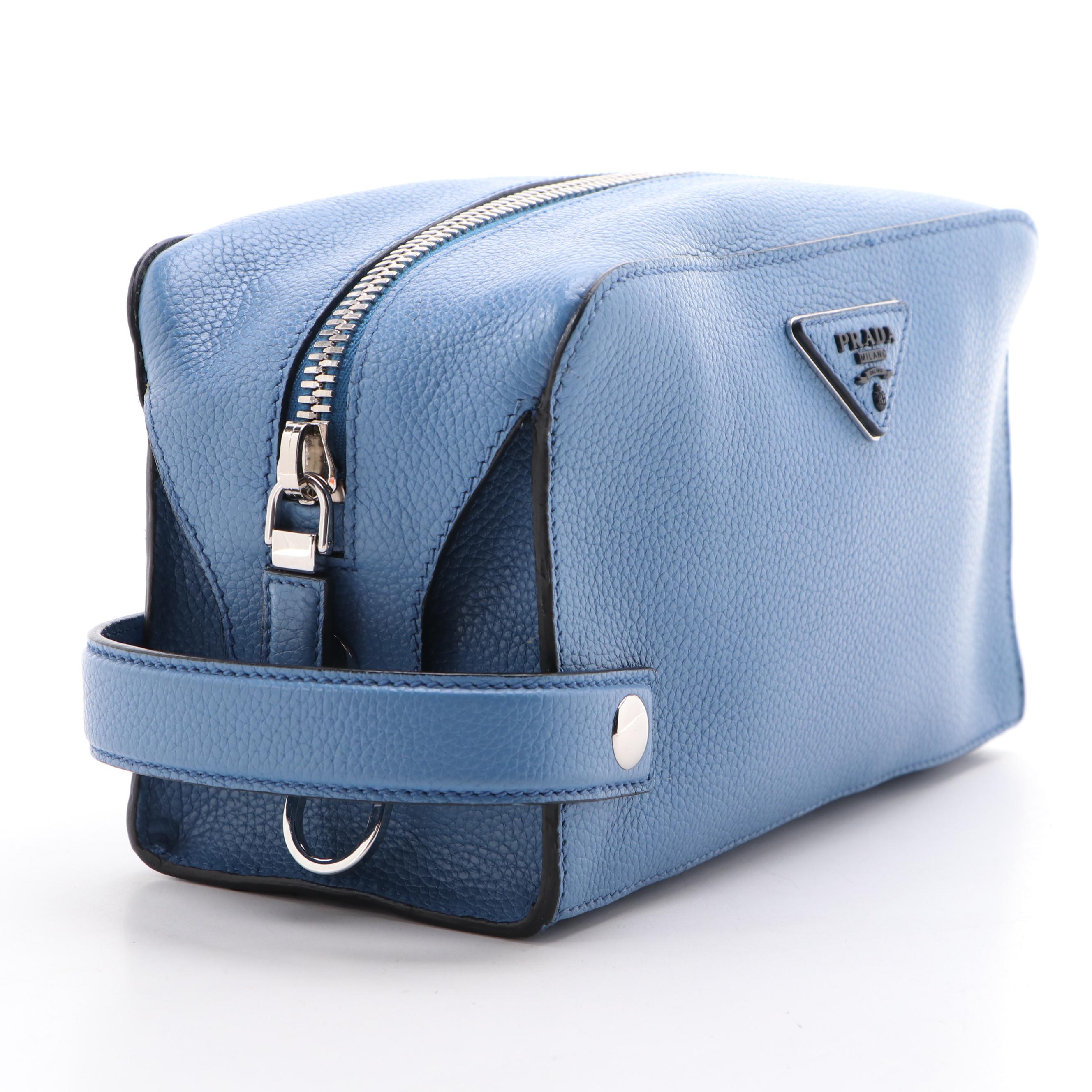 Prada Toiletry Pouch in Mare Grained Leather