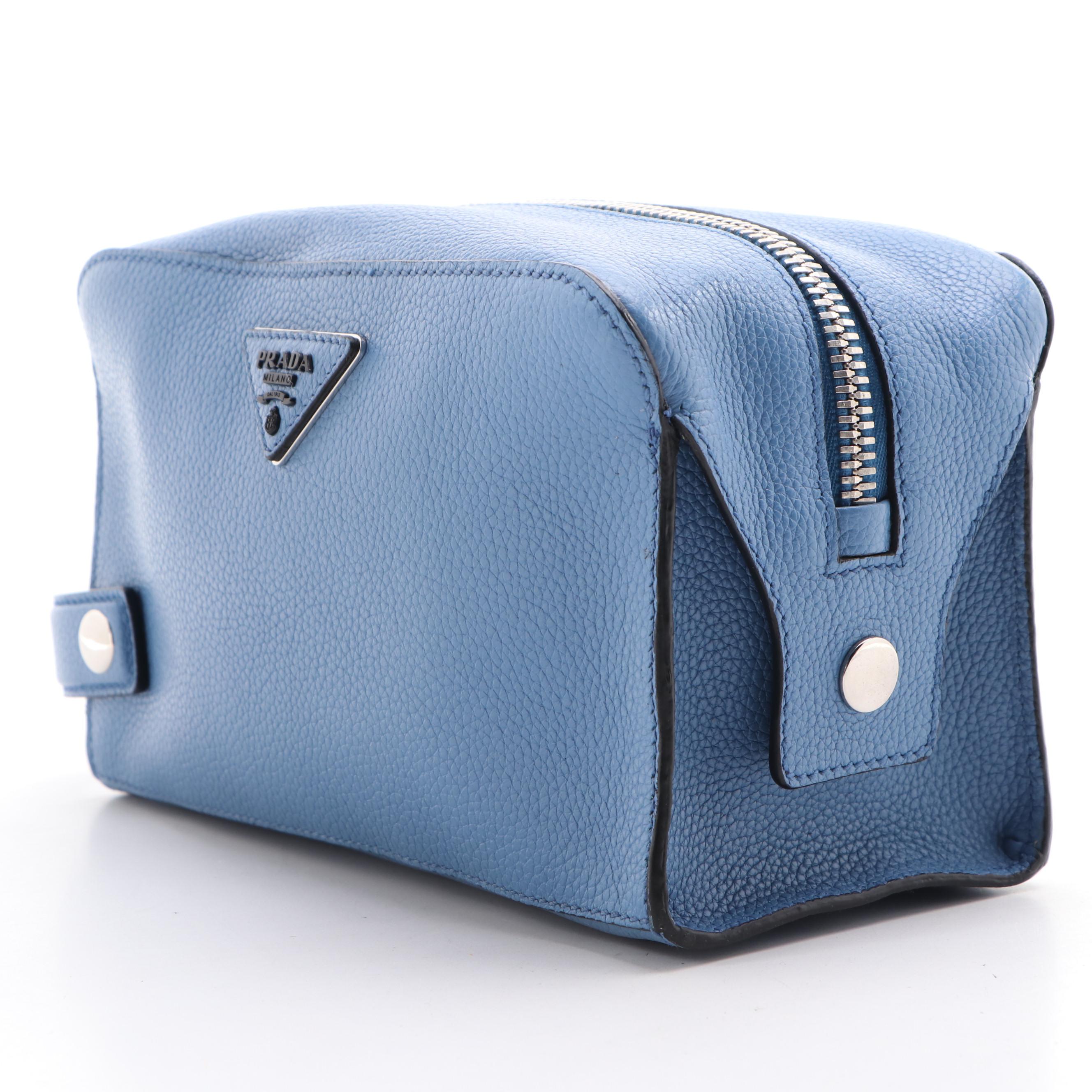 Prada Toiletry Pouch in Mare Grained Leather