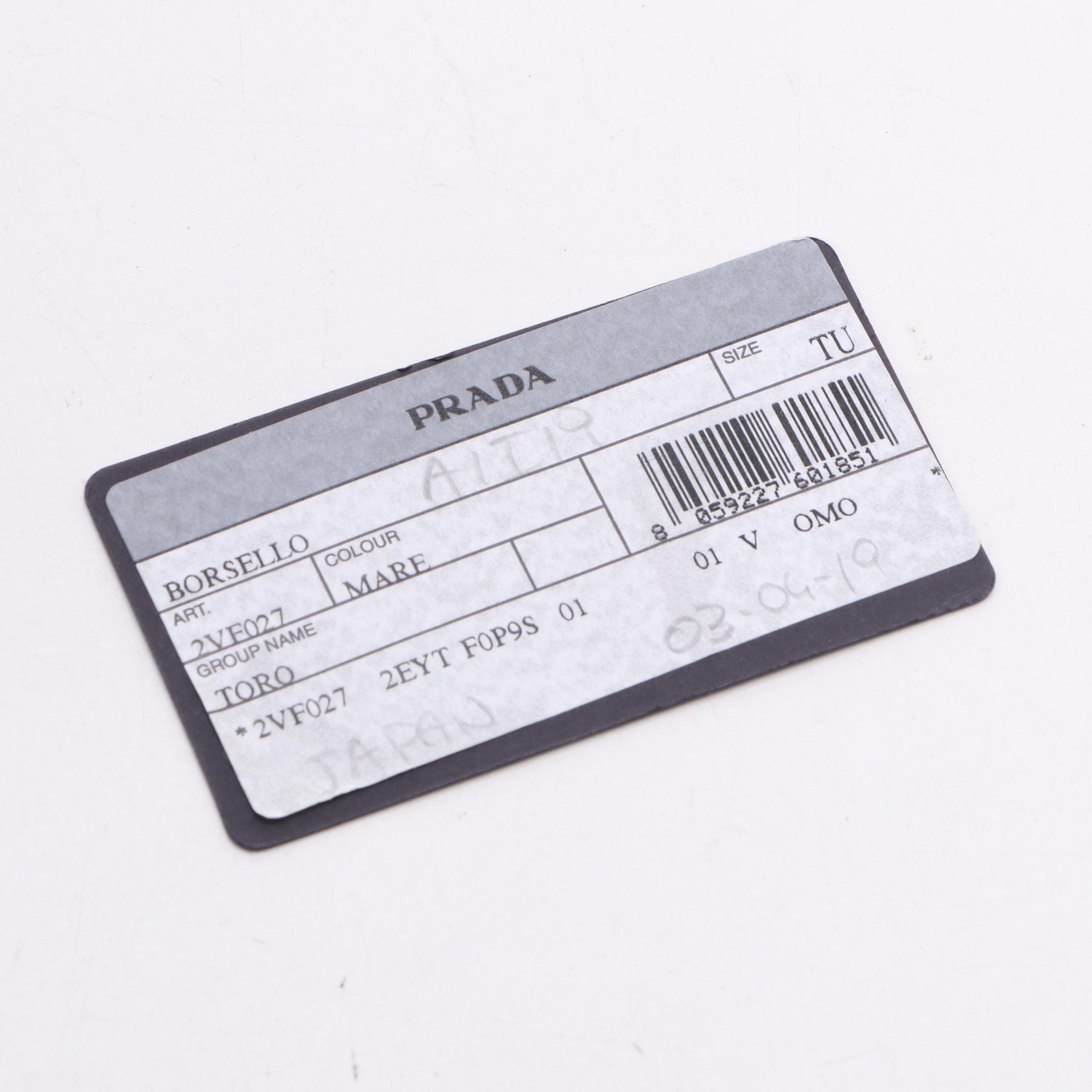 Prada Toiletry Pouch in Mare Grained Leather