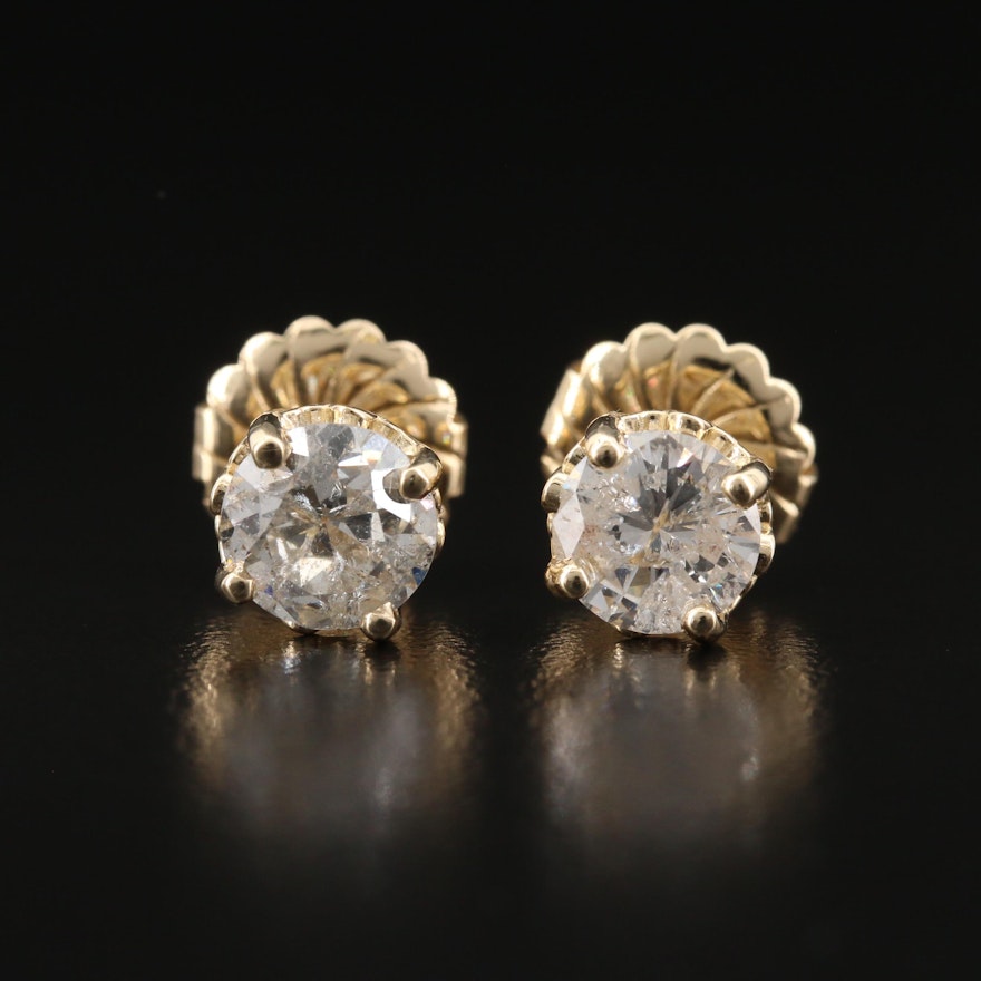 14K 2.56 CTW Diamond Stud Earrings