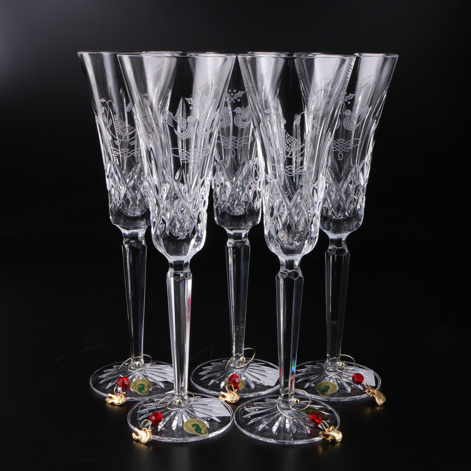 Waterford Crystal "Lismore 12 Days of Christmas" Flutes, 2015–2018
