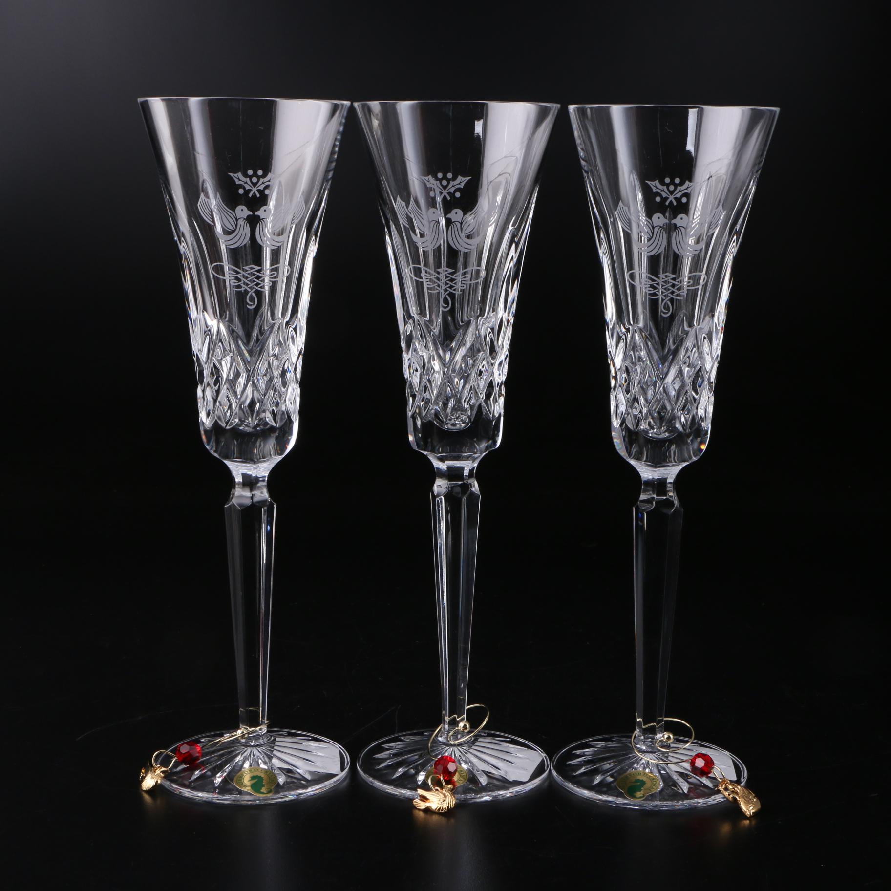 Waterford Crystal "Lismore 12 Days of Christmas" Flutes, 2015–2018