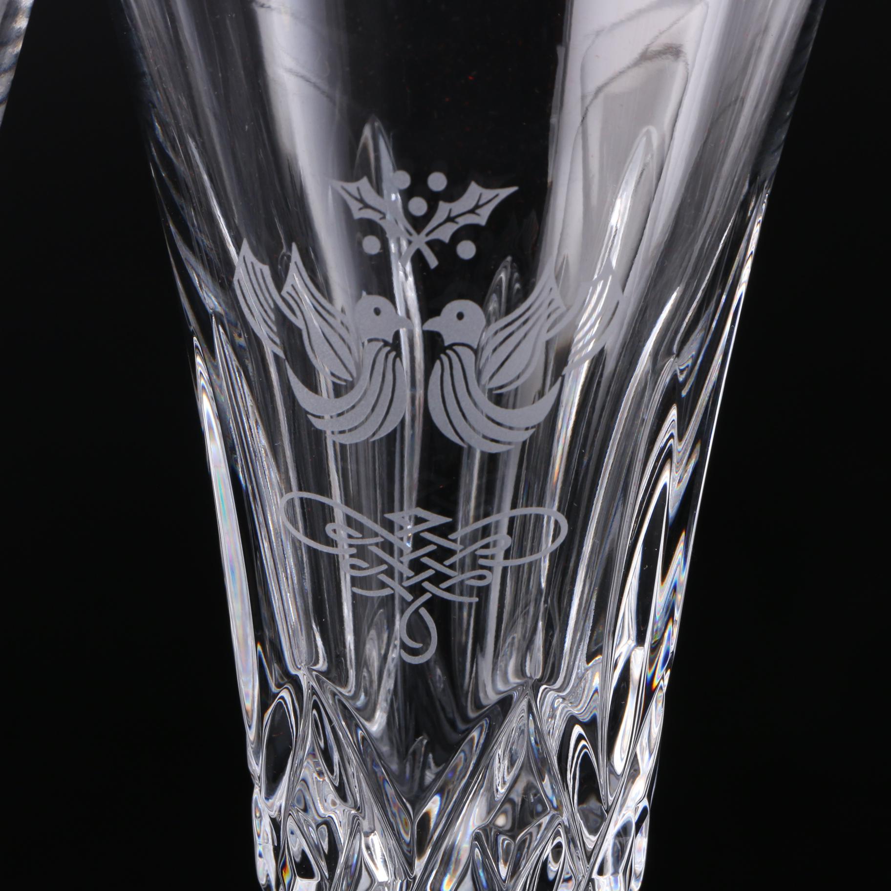 Waterford Crystal "Lismore 12 Days of Christmas" Flutes, 2015–2018